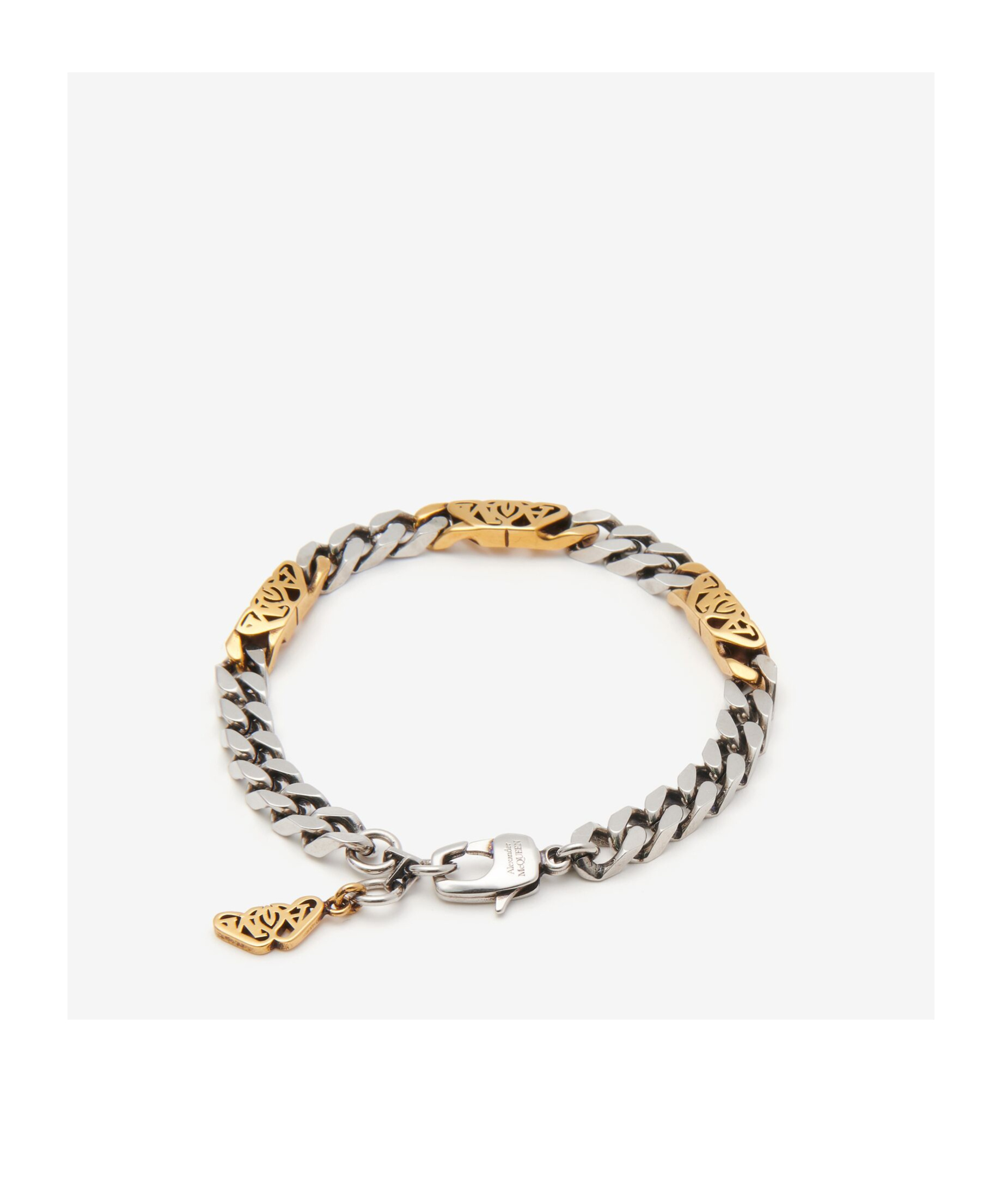 Alexander Mcqueen Seal Logo Chain Bracelet In Metallic