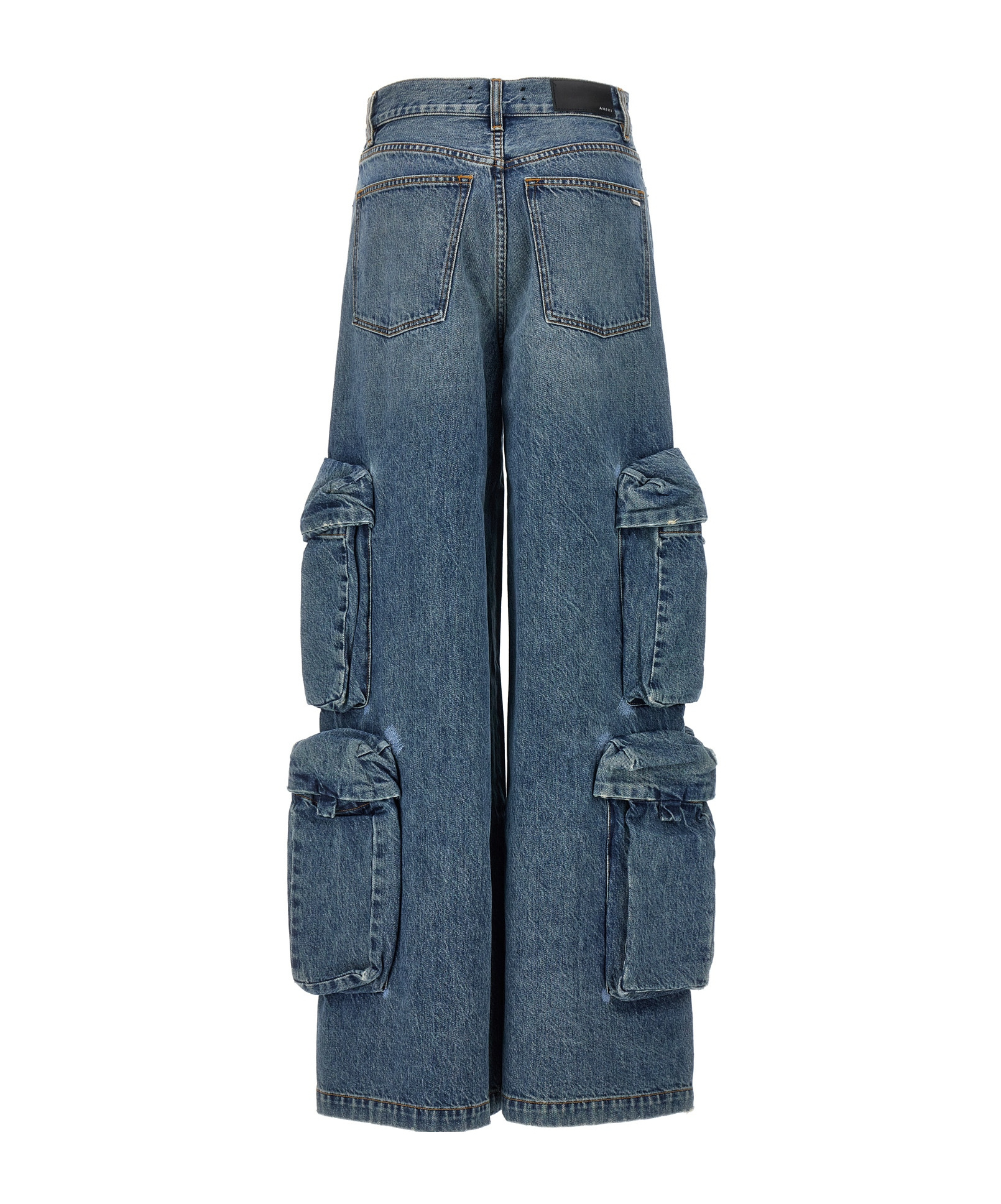Amiri Baggy Cargo Jeans In Blue