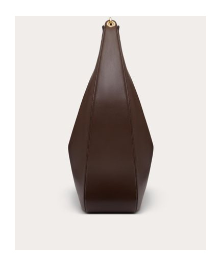 Valentino Maxi Vlogo Moon Shoulder Bag In Black