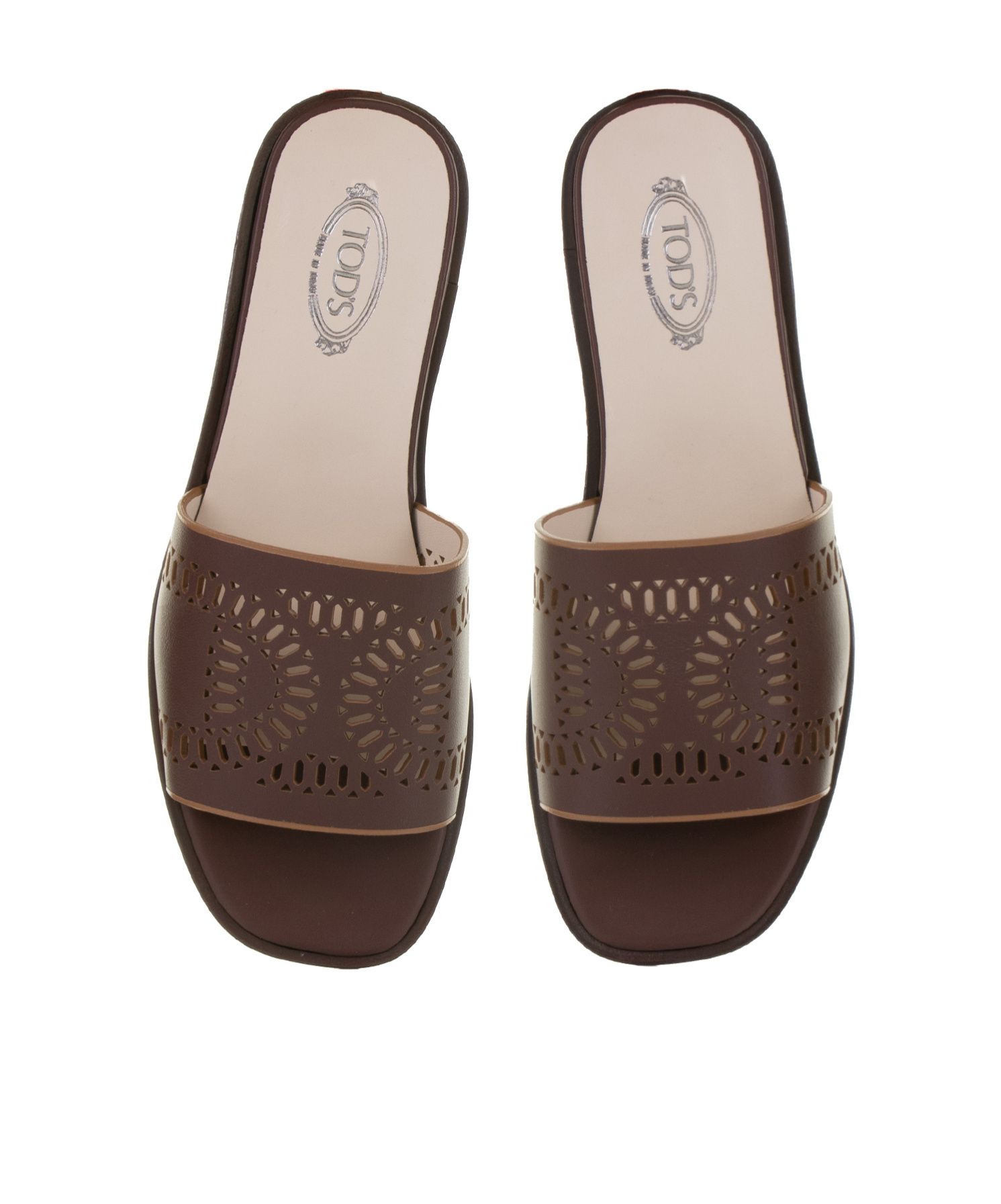 Tod's Tods Kate Low Leather Sandal In Brown