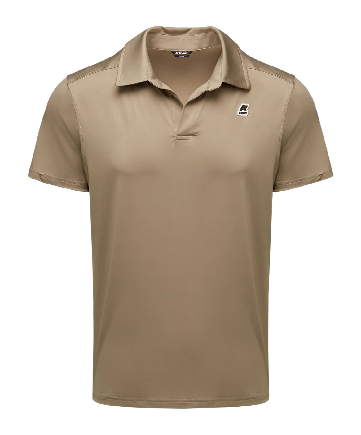 K-way Collared Polo Shirt Short Sleeves In Neutral