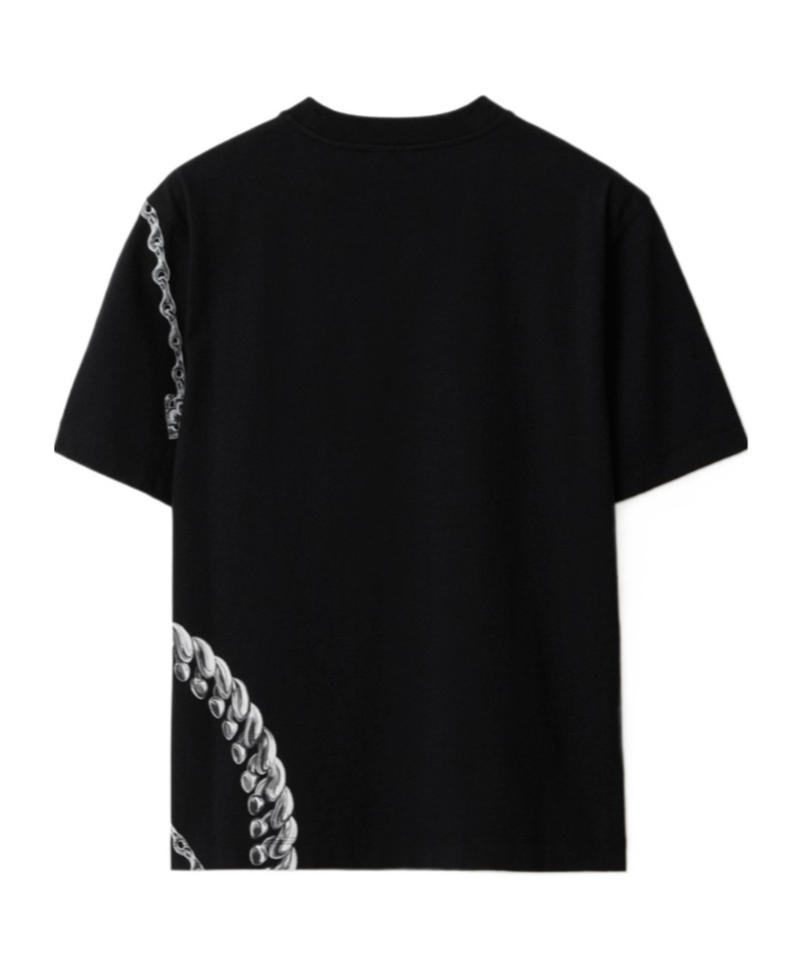 Burberry Shield Hardware Cotton T-shirt In Black