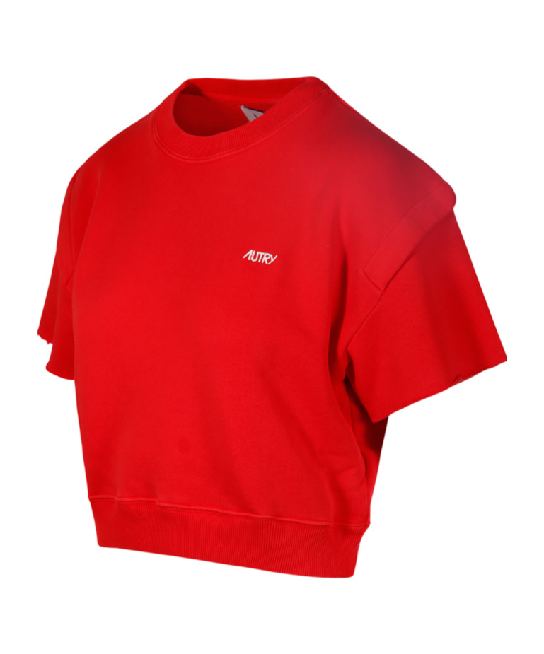 Autry Boxy Fit Swearshirt In Red
