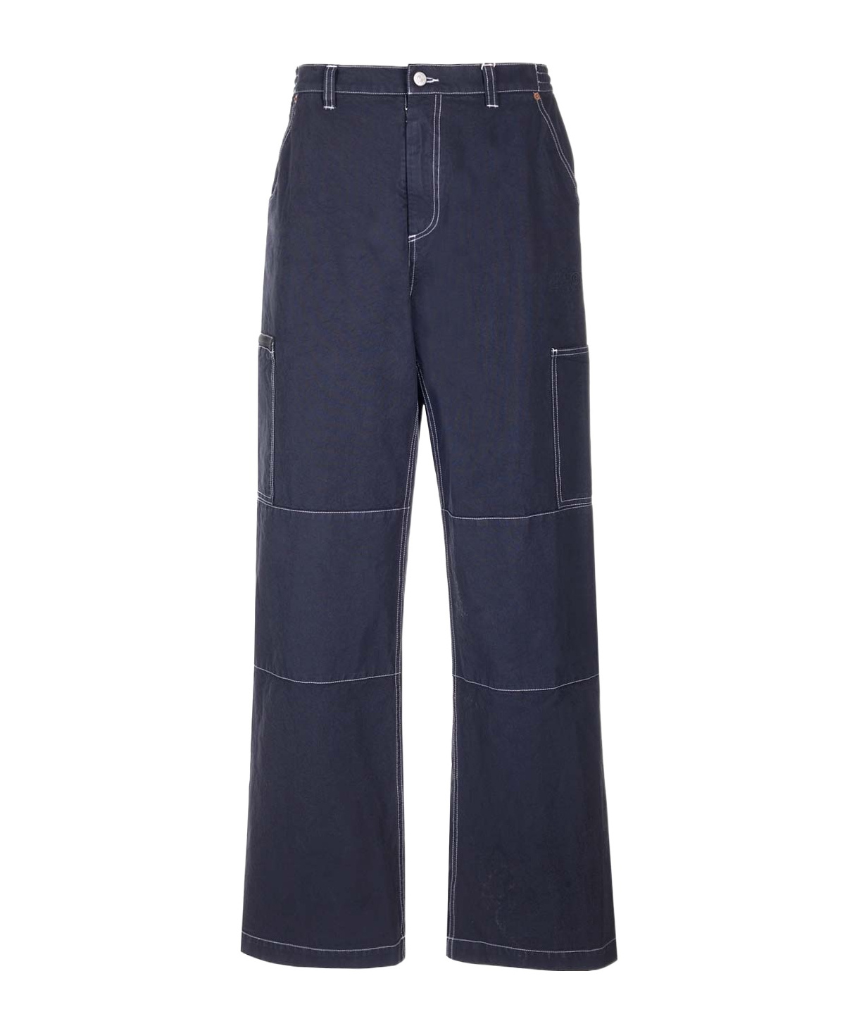 Mm6 Maison Margiela Numeric Signature Trousers In Blue