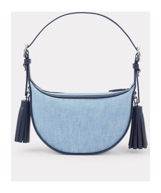 Kenzo 18 Denim Shoulder Bag In Blue