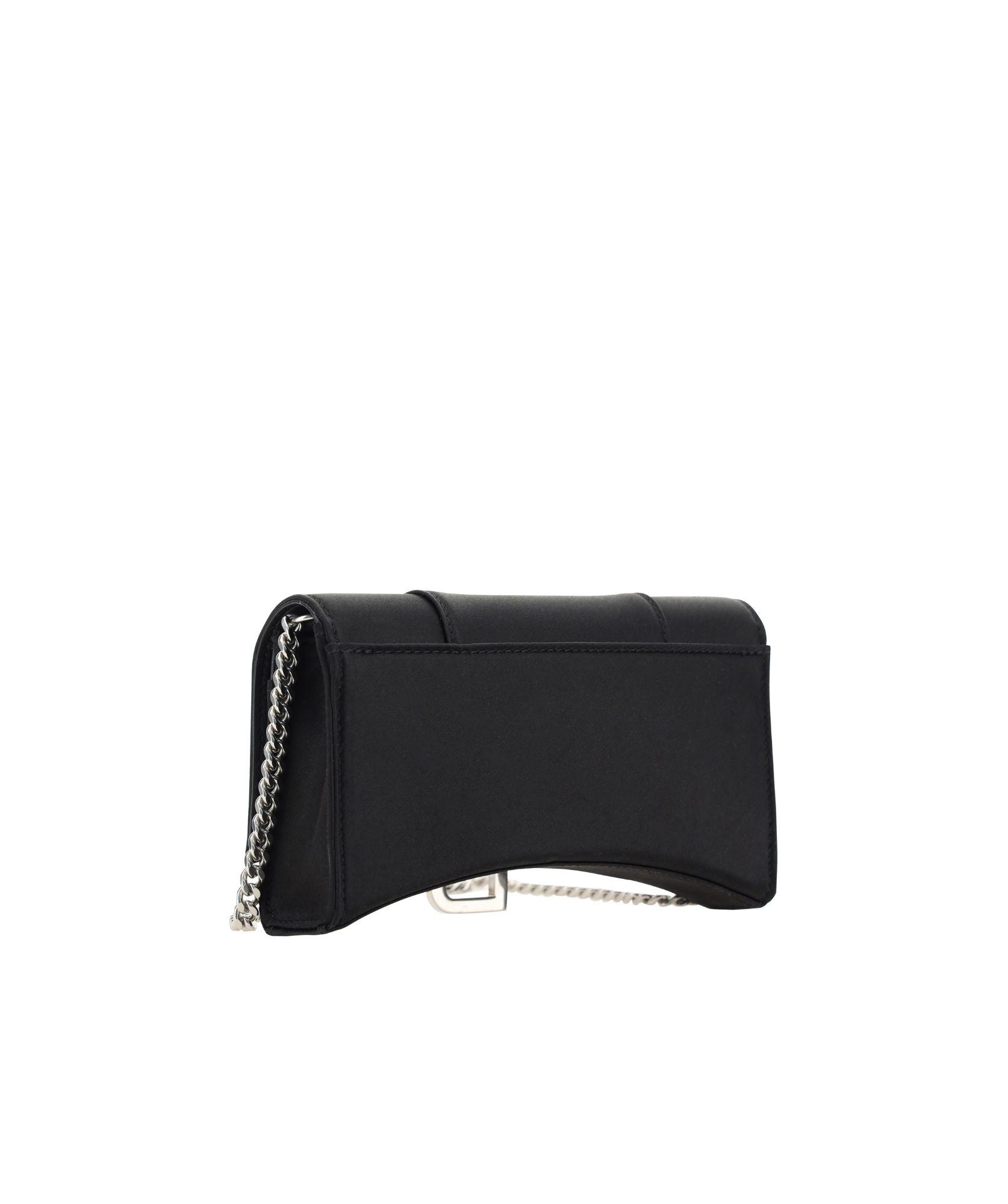 Balenciaga Hourglass Wallet On Chain Smallleathergoods In Black