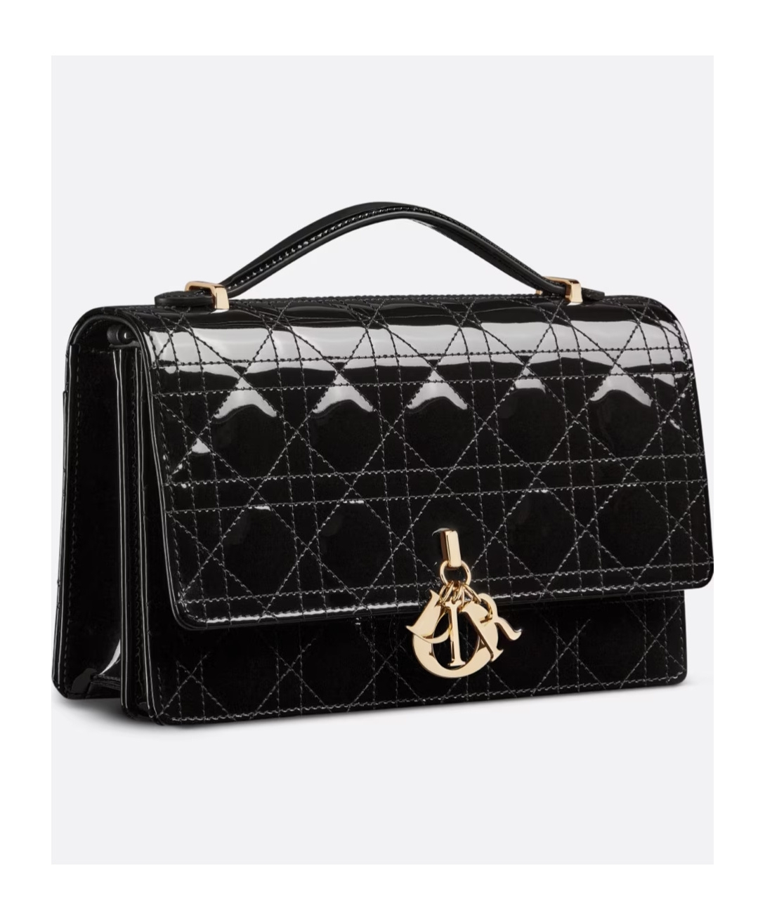 Dior Logo Shoulder Bag In Black