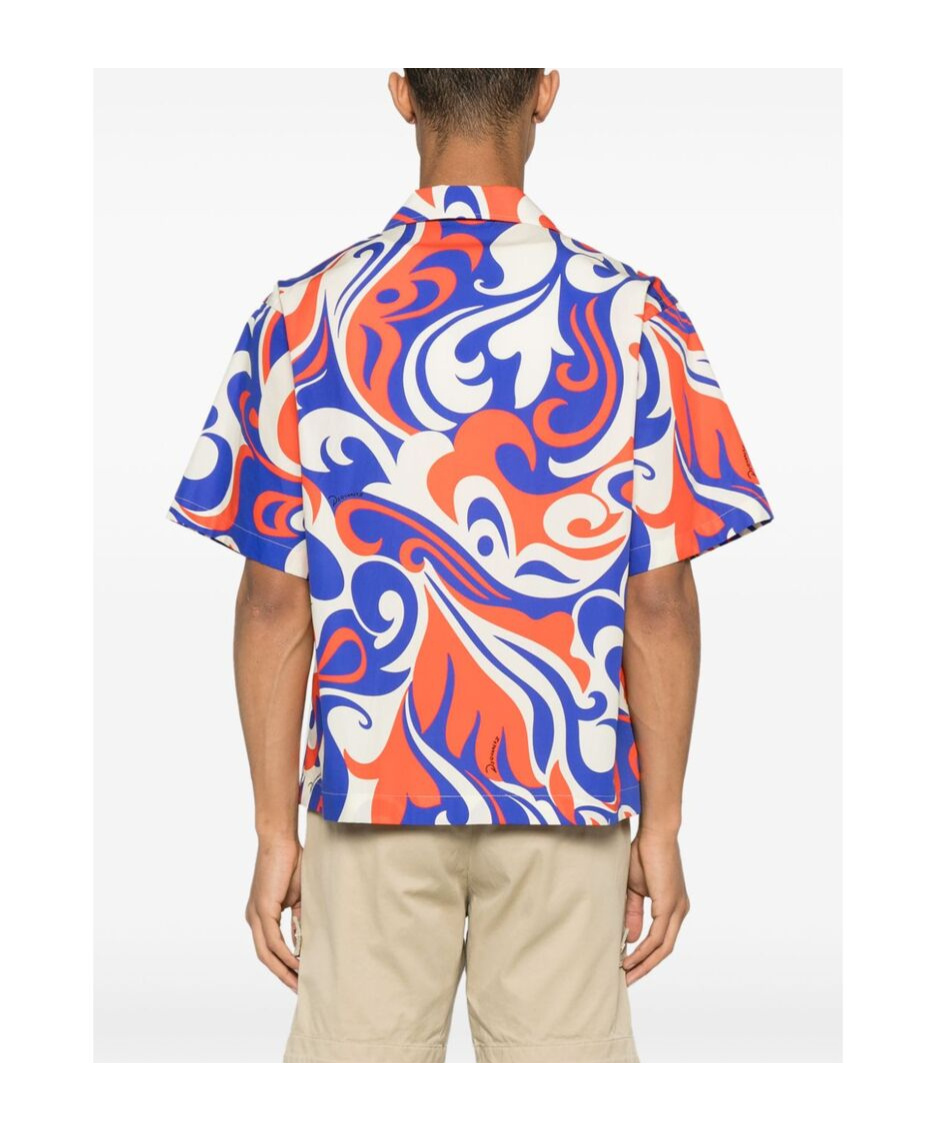 Dsquared2 Short Sleeve Tricolor Printed Shirt In Multi