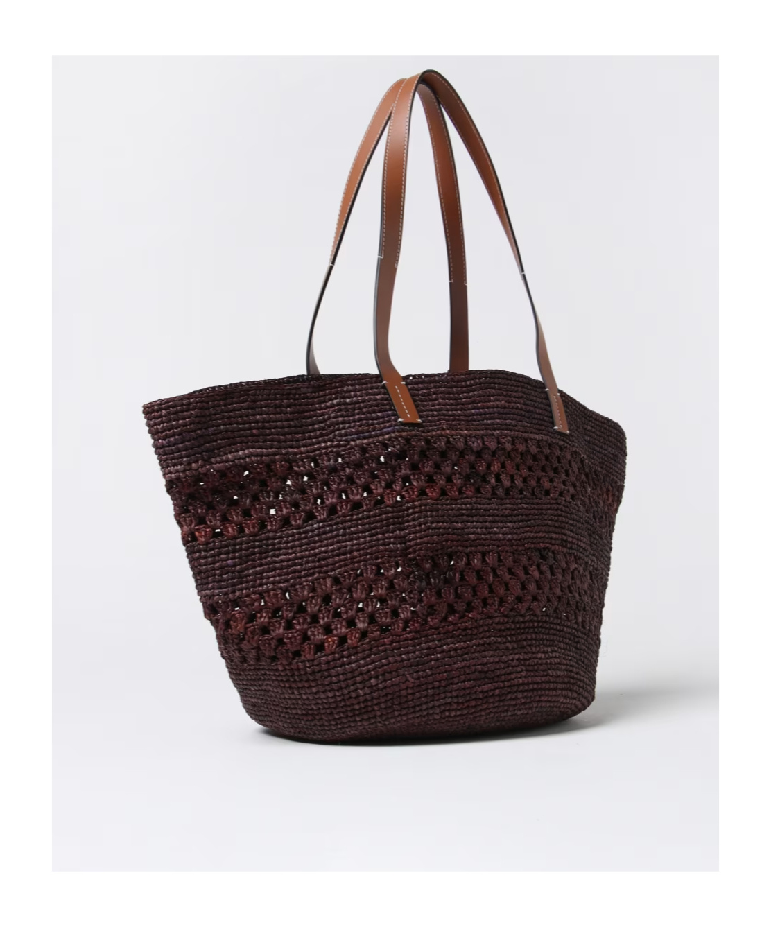 Manebi Knitted Design Handbag In Black