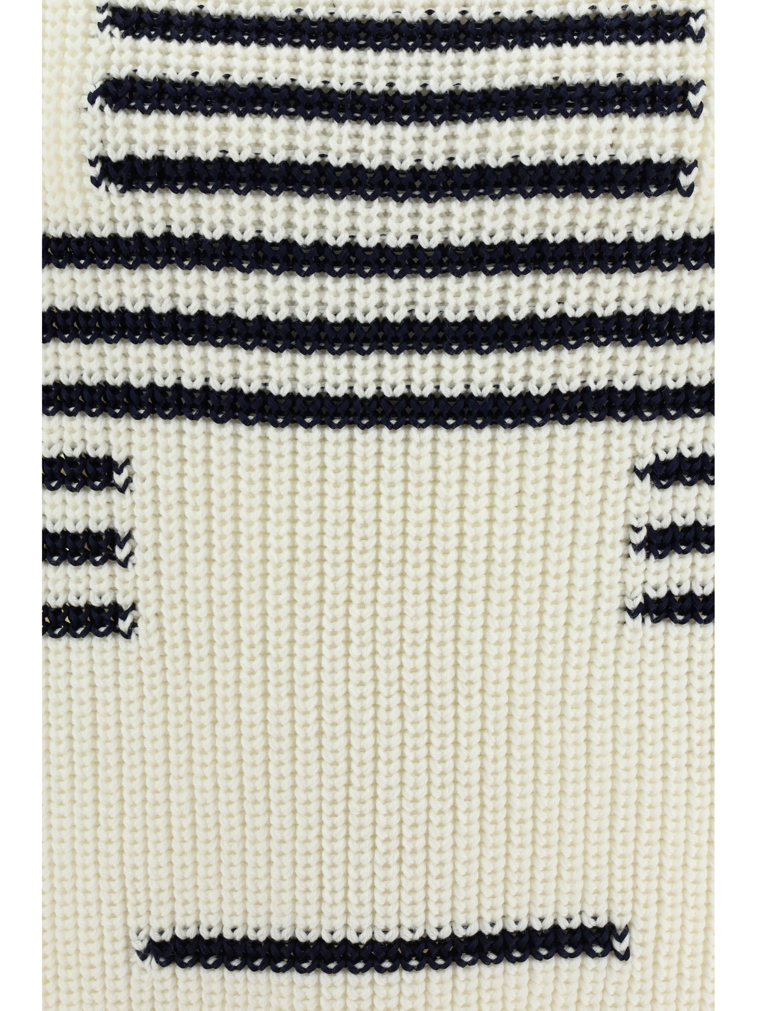 Loewe Ivory Wool Blend Sweater In Black
