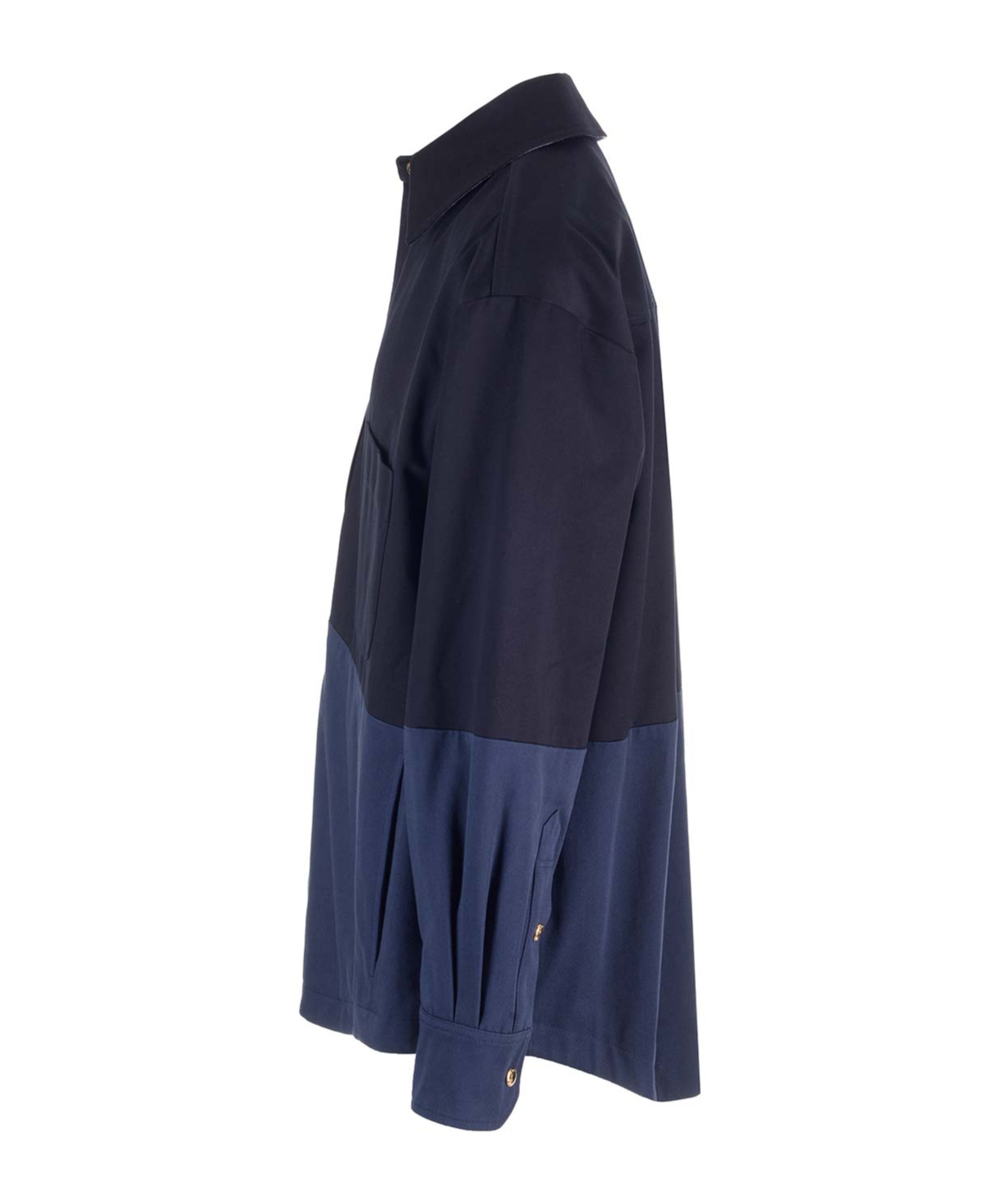 THOM BROWNE TWO-TONE COTTON-GABARDINE JACKET 