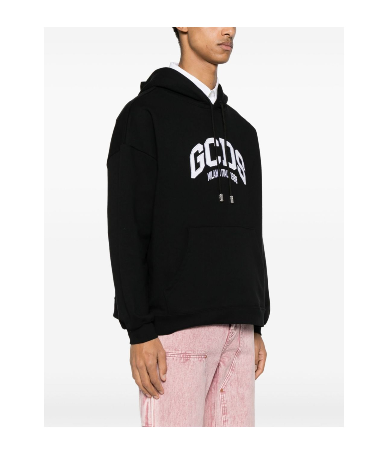 Gcds Black Cotton Sweatshirt In Black