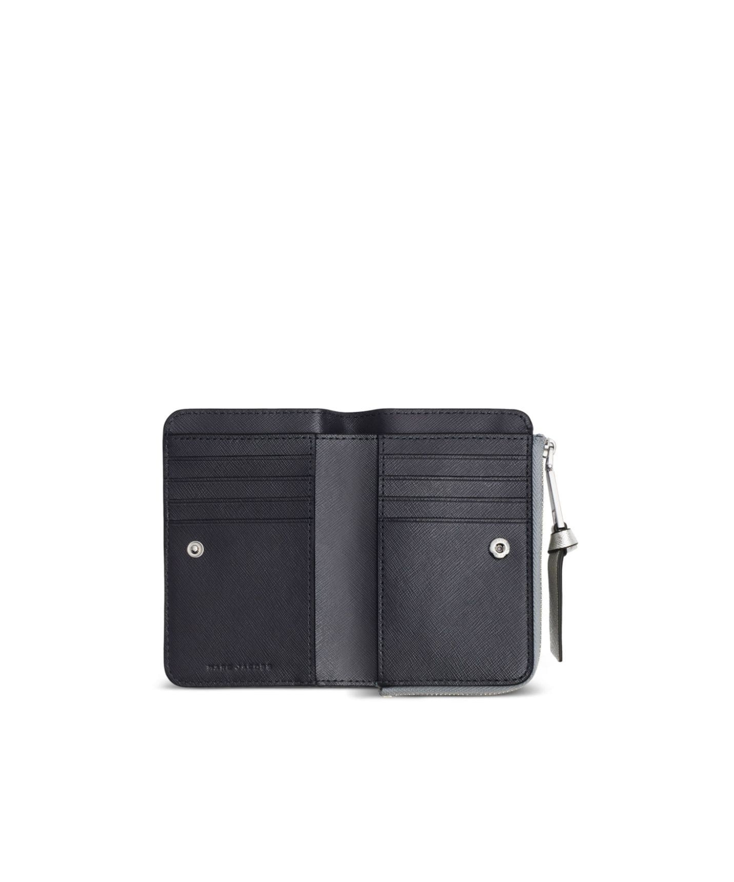 Marc Jacobs Logo-plaque Leather Wallet In Gray