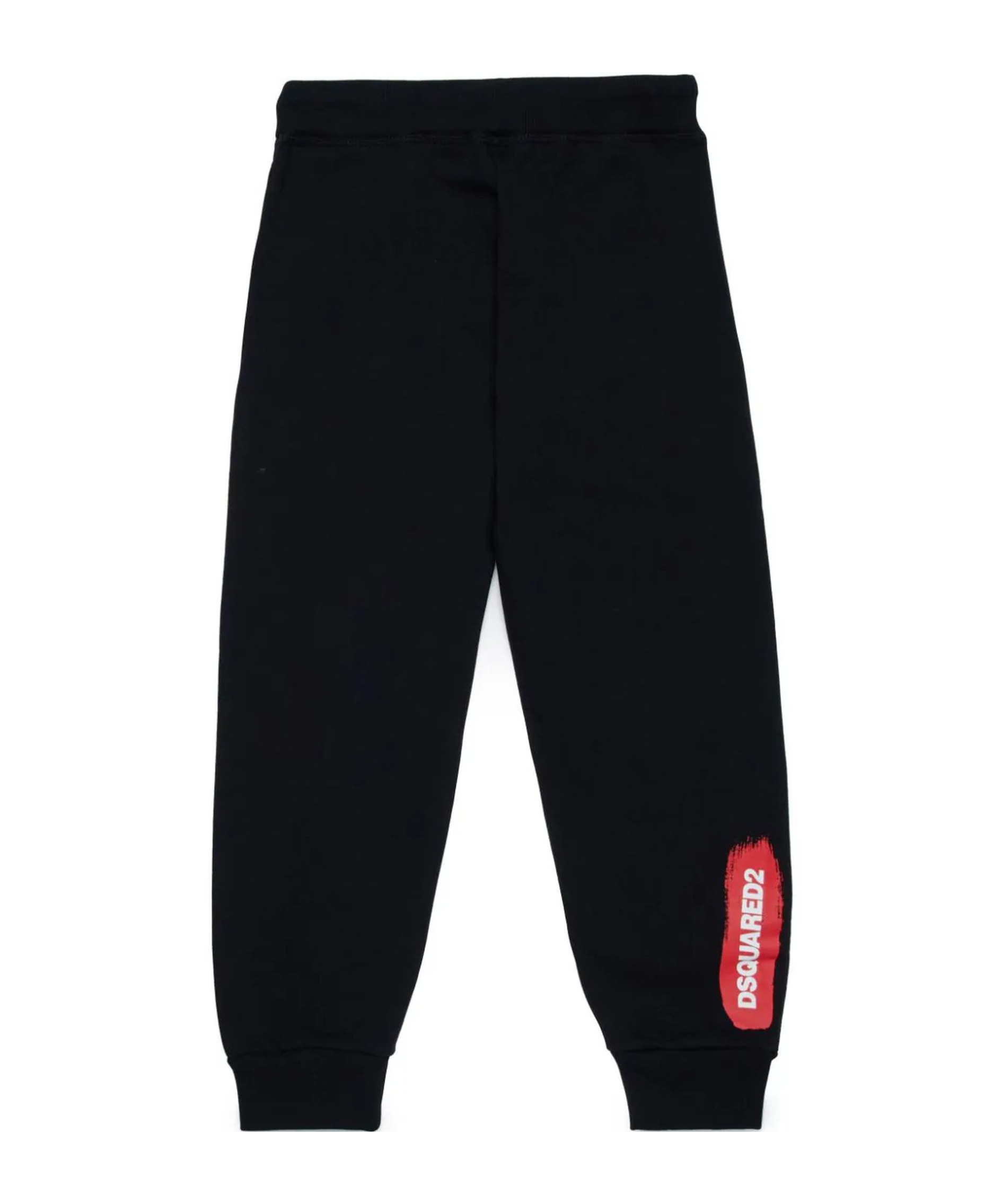 Dsquared2 Drawstring Cotton Track Pants In Black