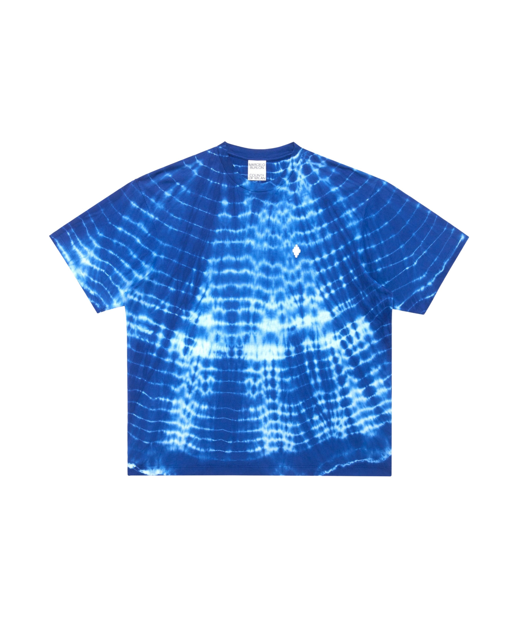 Marcelo Burlon County Of Milan Aop Soundwaves-print T-shirt In Blue