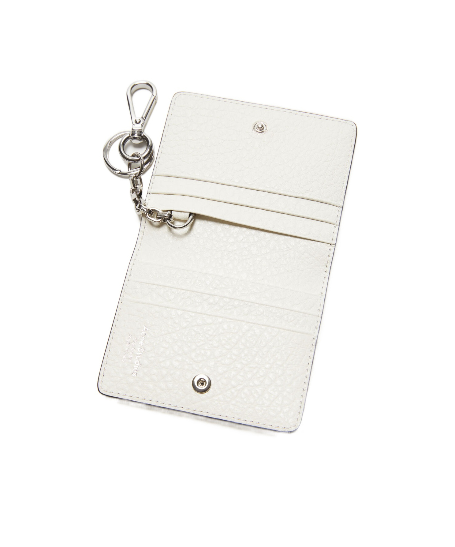 Acne Studios Folded Leather Wallet In White