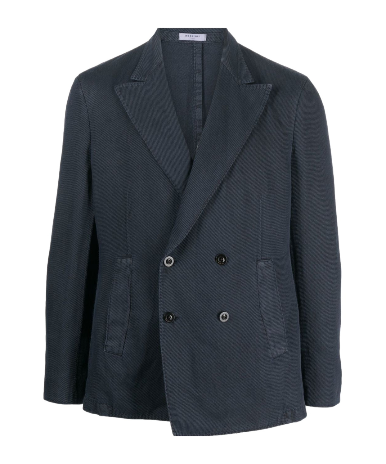 Boglioli Lapel Long-sleeved Suit Jacket In Black