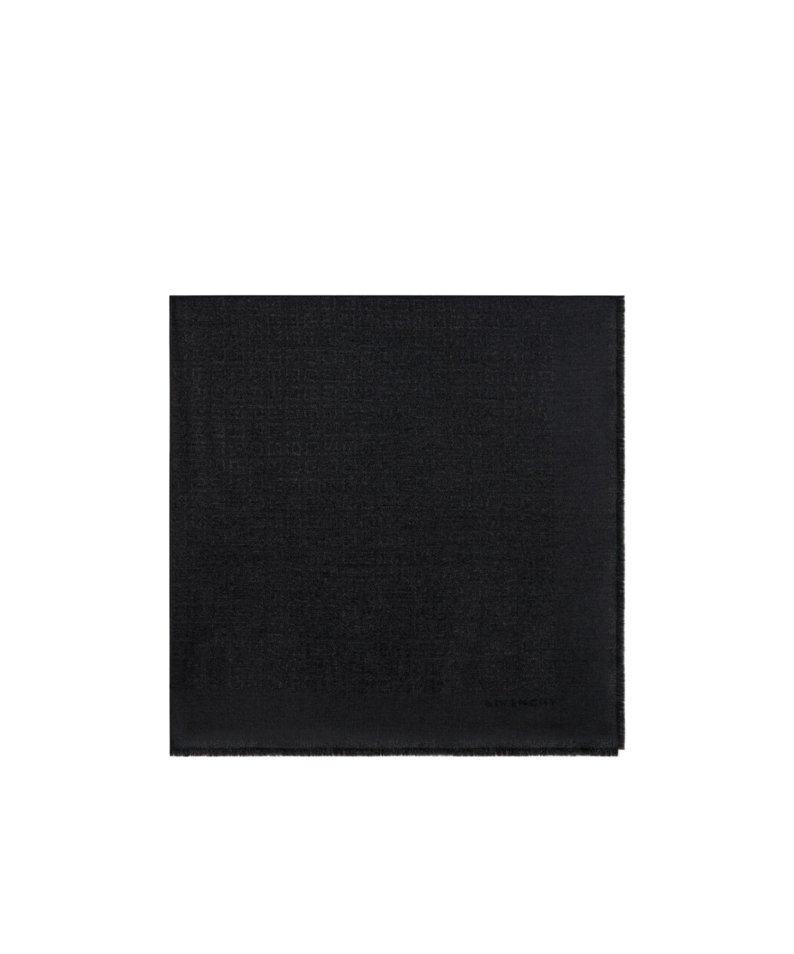 Givenchy Monogram Frayed Edge Scarf In Black