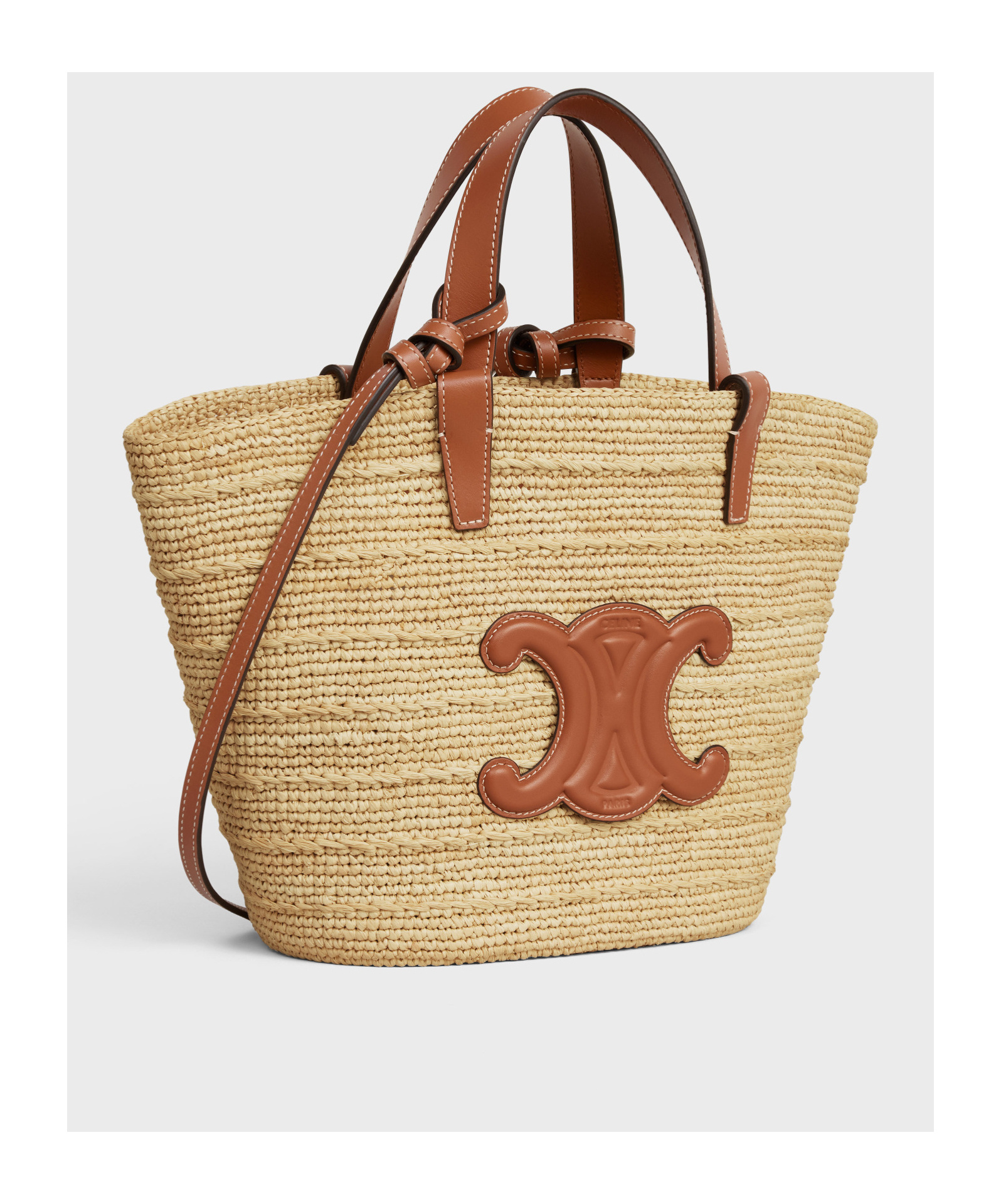 Celine Teen Supple Logo Shoulder Bag In Brown