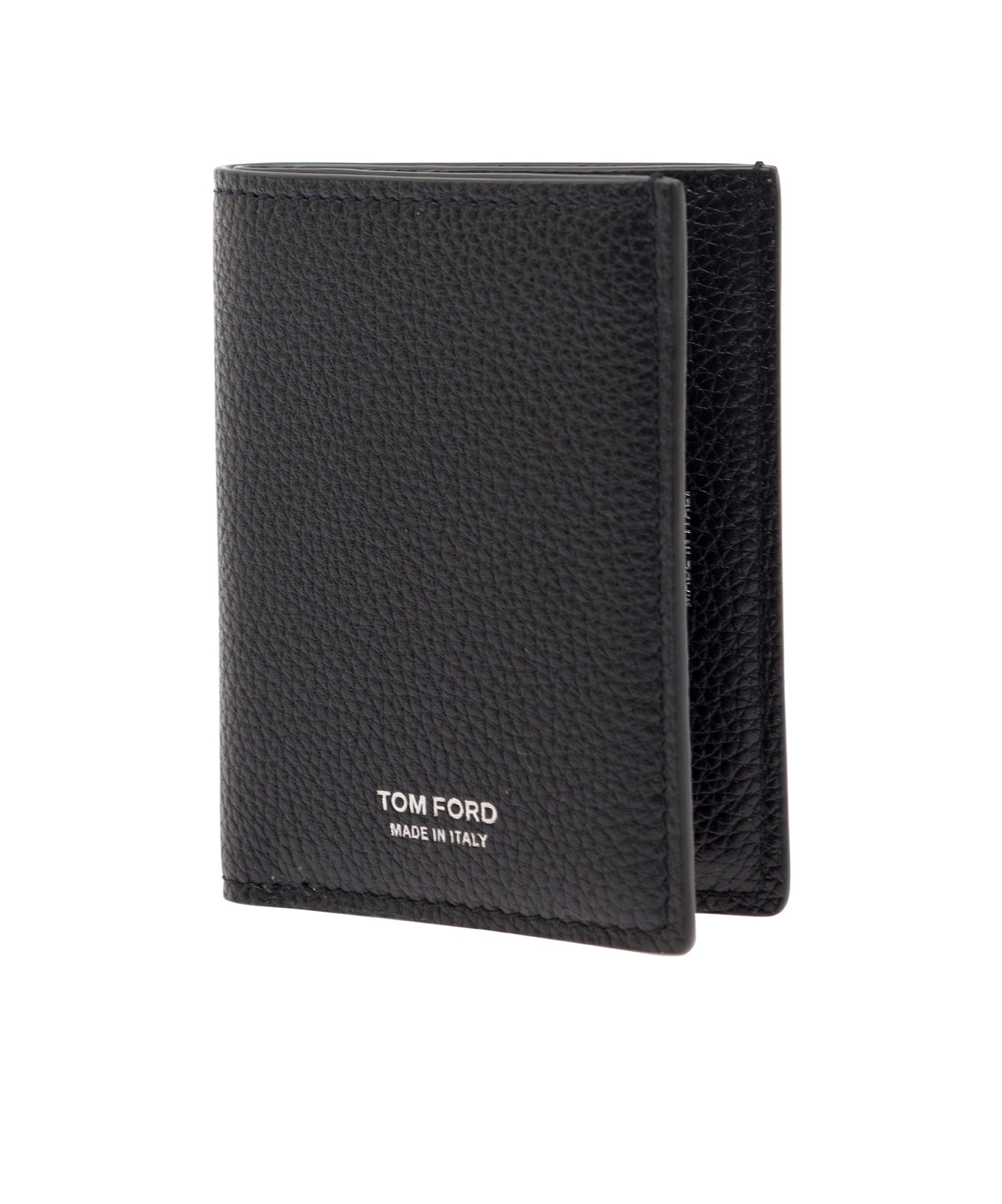 Tom Ford Black Soft Grain Leather T Line Passport Holder In Black