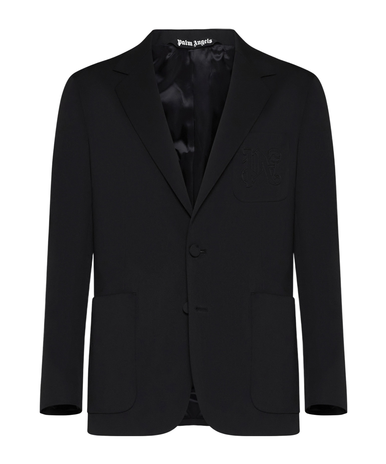 Palm Angels Single-breasted Tailored Blazer In Black