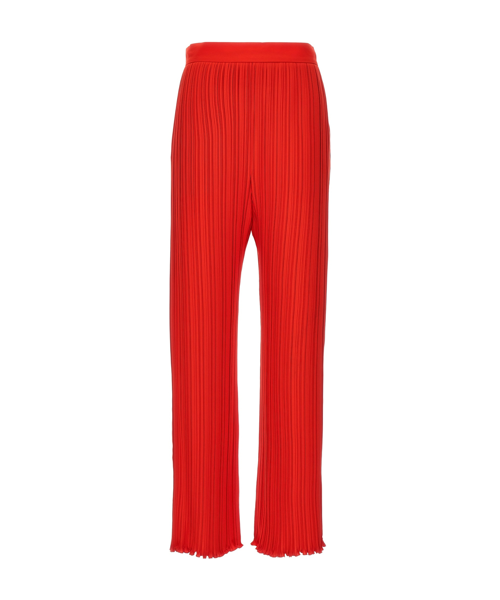 Shop Lanvin Pleated High Waist Trousers In Red