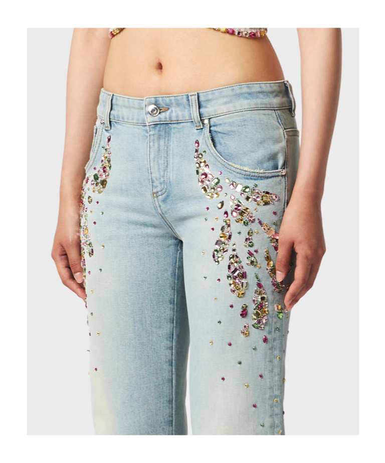 Blumarine Regular Fit Jeans In Gray
