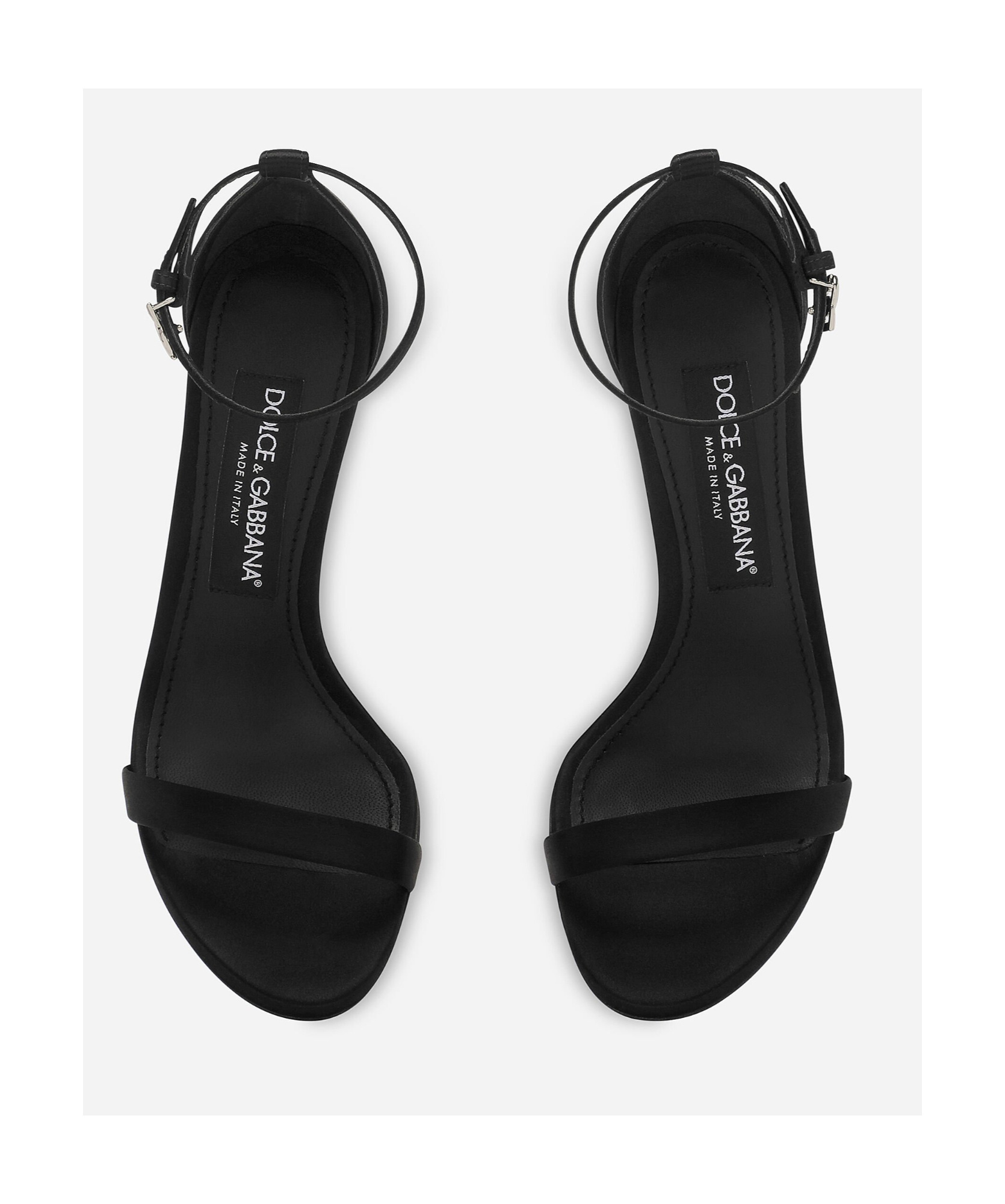 Dolce & Gabbana Keira 105mm Leather Sandals In Black
