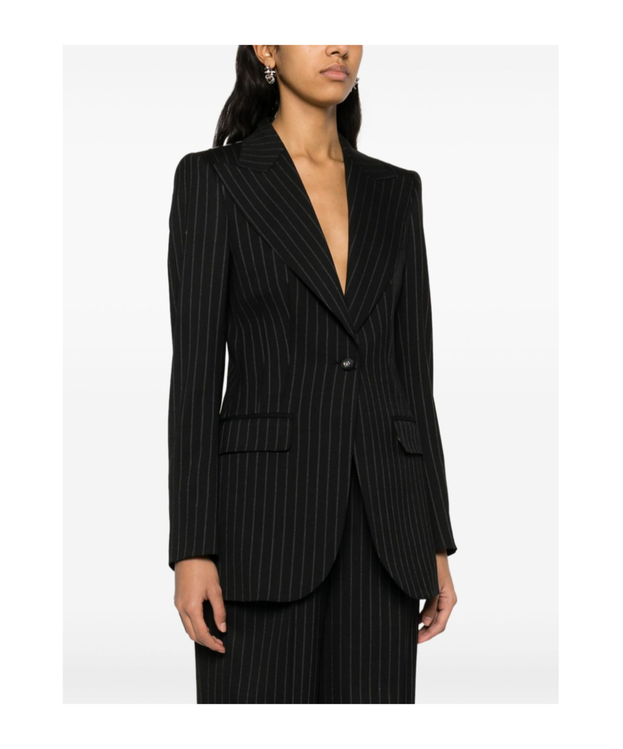 Dolce & Gabbana Pinstripe Jacket In Brown