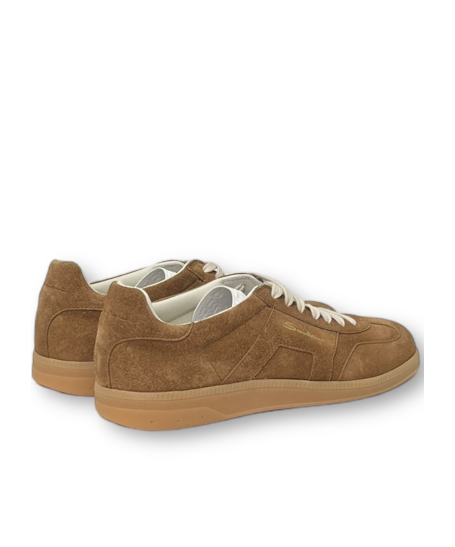 Santoni Men's Brown Suede Dbs Oly Sneaker In Brown