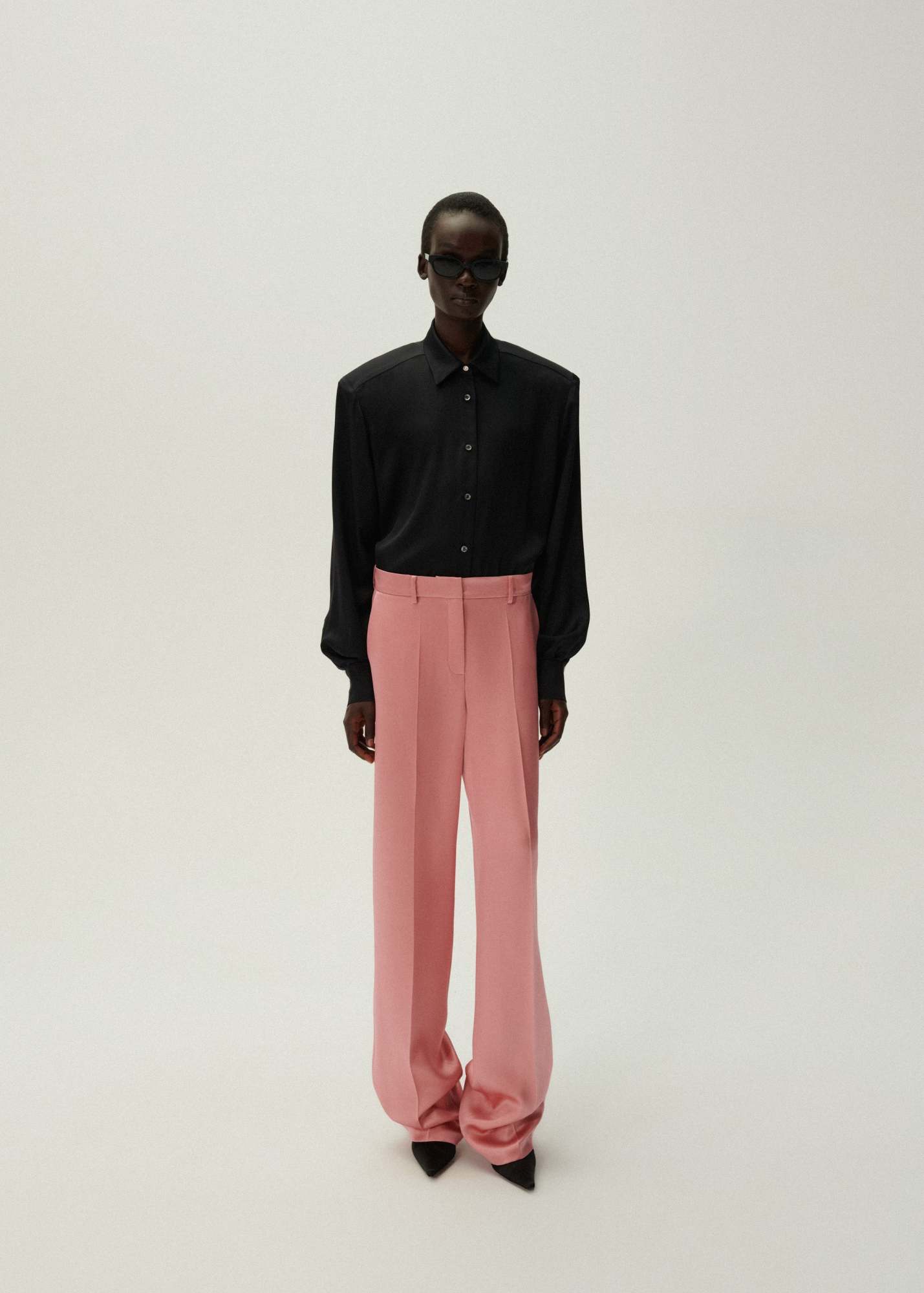 Magda Butrym Belt Ring Casual Pants In Pink