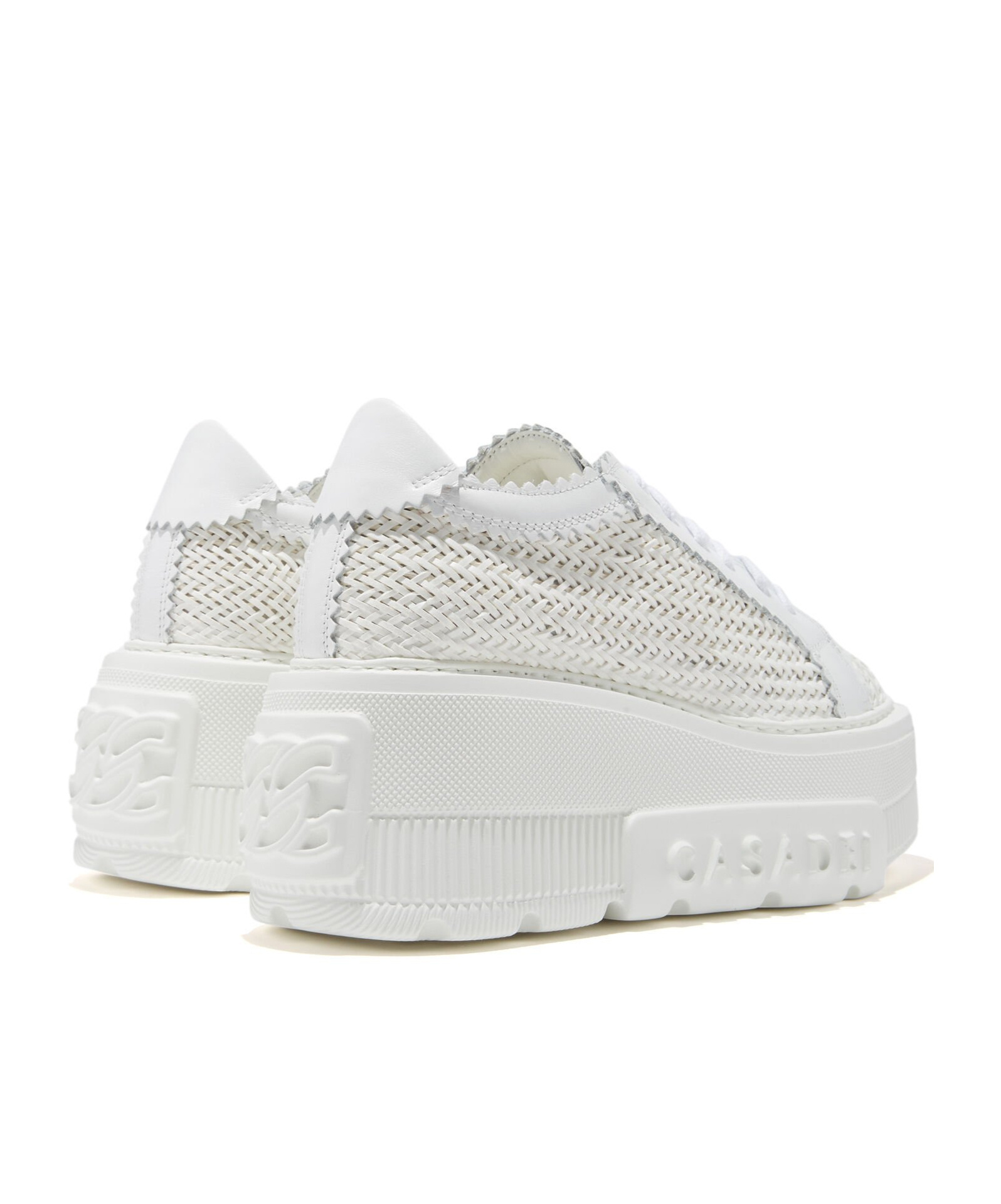 Shop Casadei Platform Low-top Sneakers In White