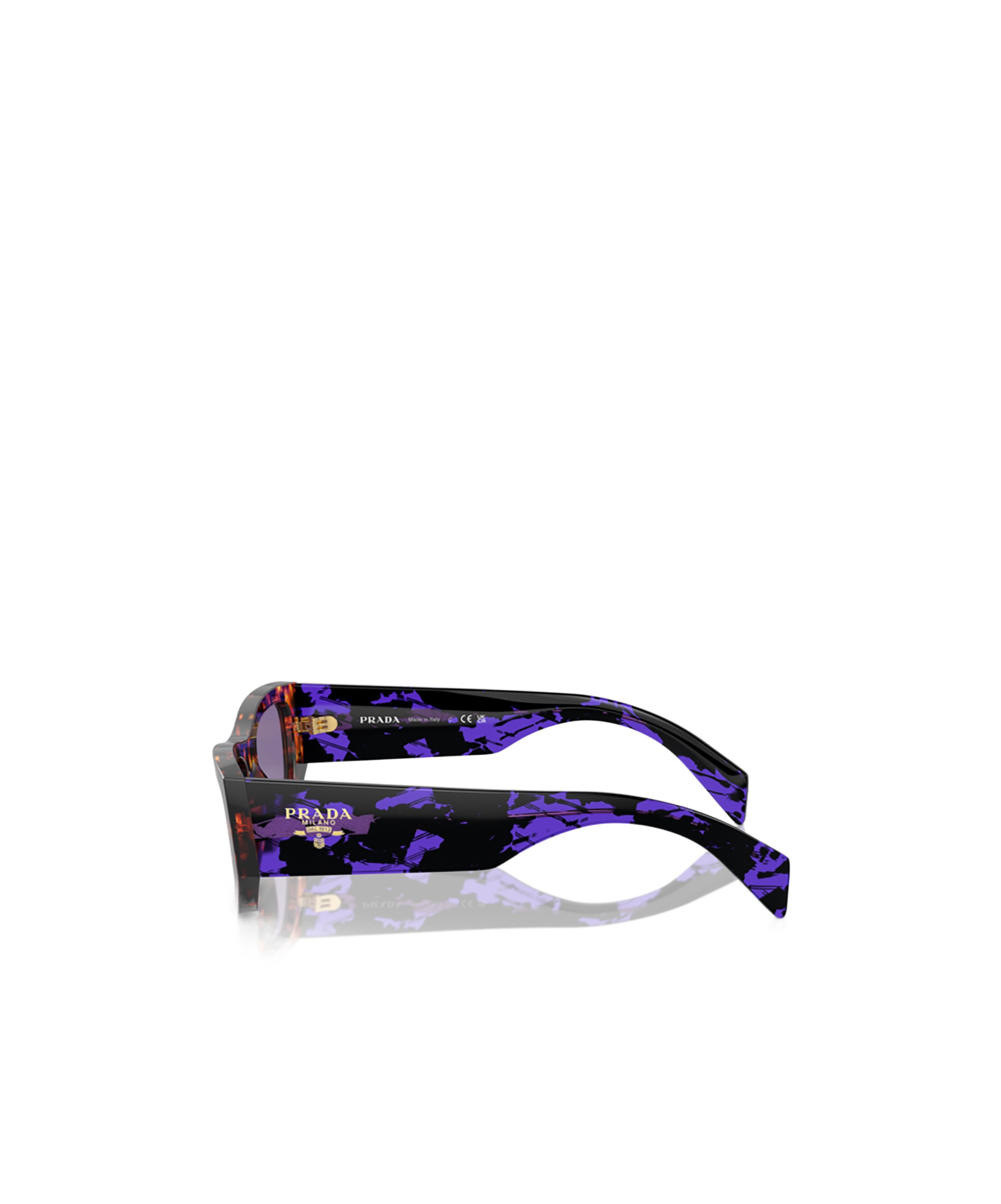 Prada Eyewear Rectangular Frame Sunglasses In Purple
