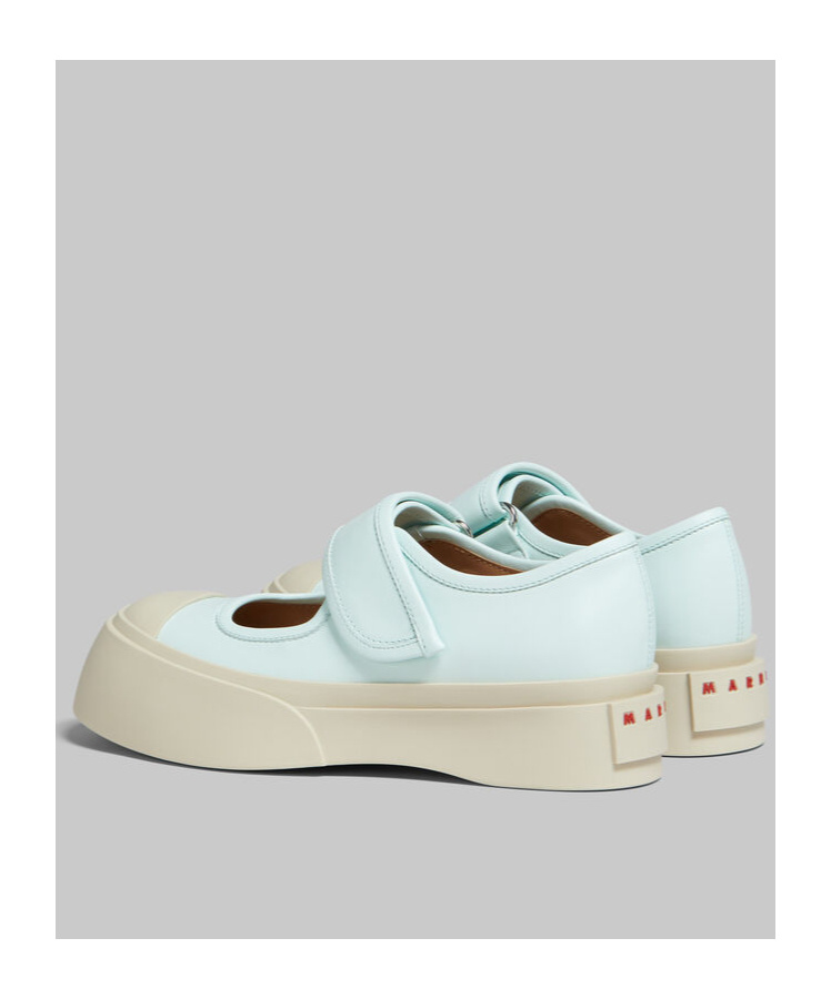 Marni Blue Pablo Mary Jane Ballerina Flats In White