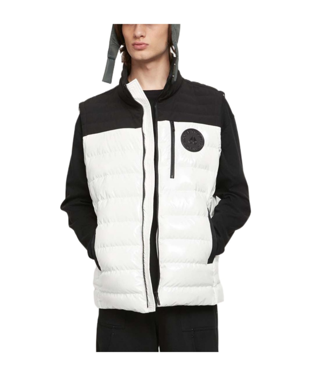 Moose Knuckles Down Vest With Standing Neck In White
