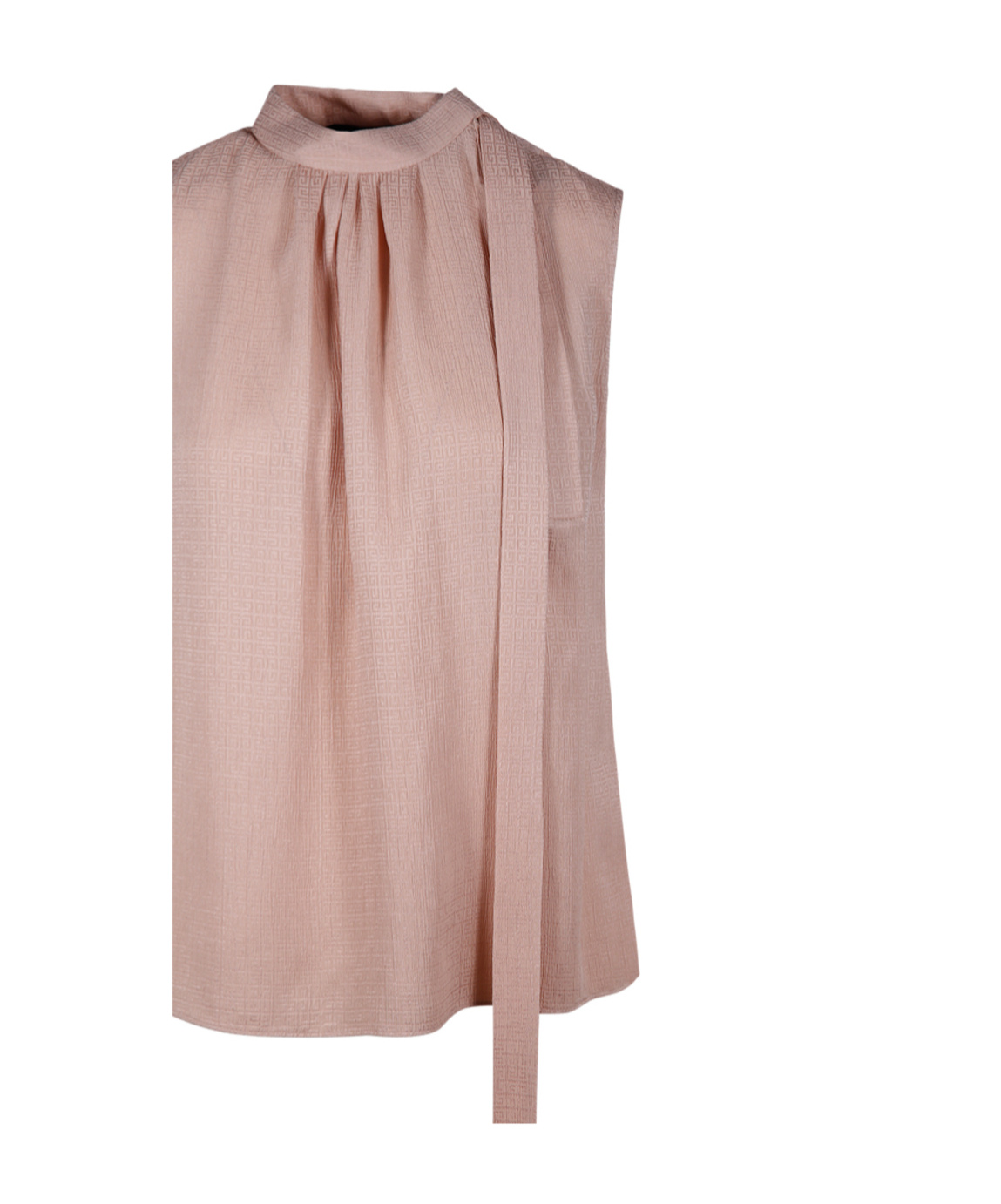 Givenchy Mock-neck Silk Blouse In Nude