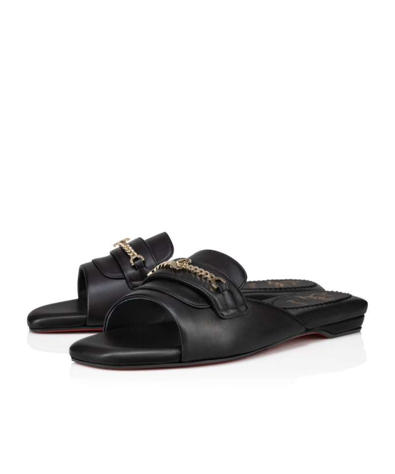 Christian Louboutin Miss Mj Mule Slippers In Black