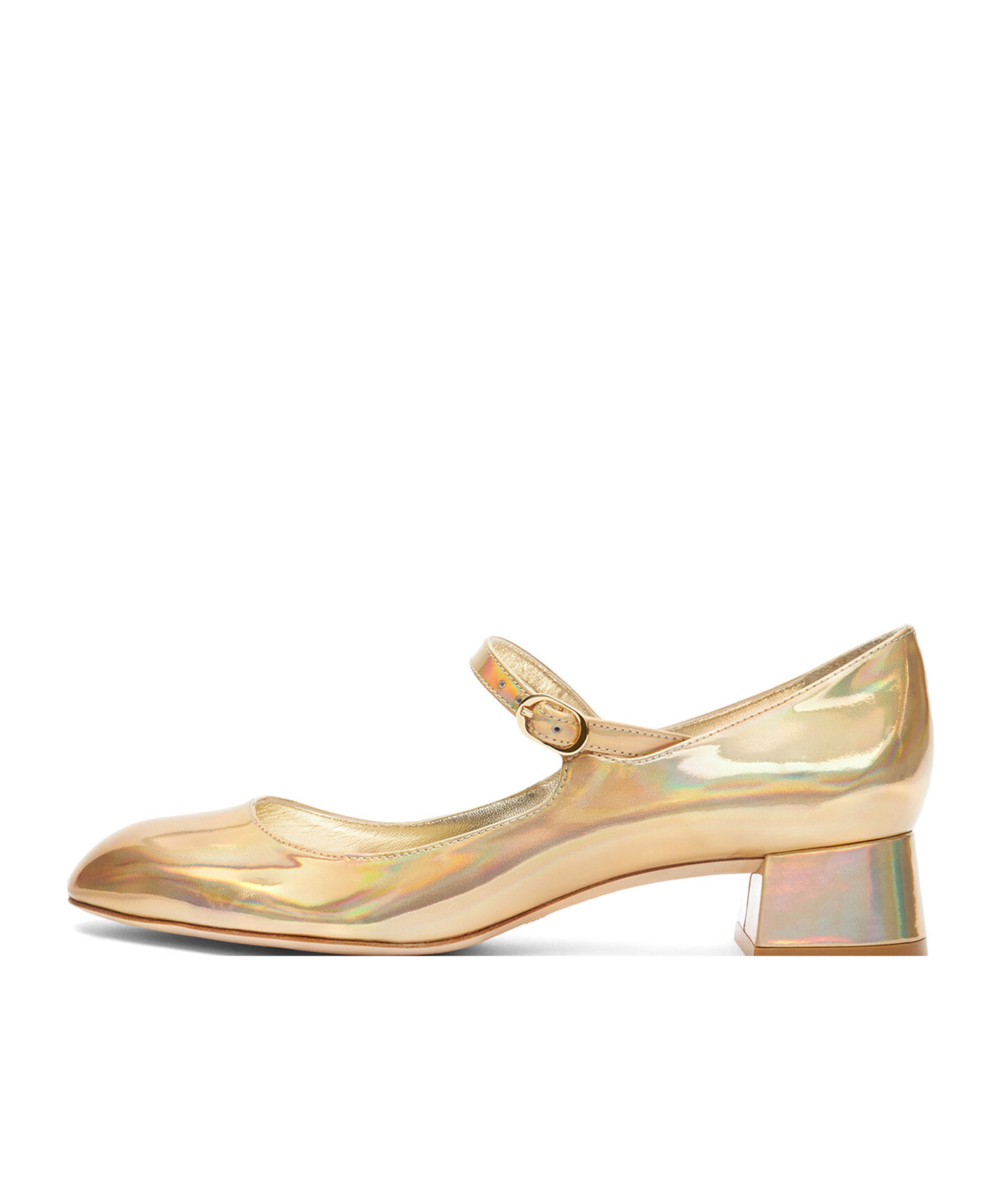 Shop Stuart Weitzman Vivienne Mary Jane Low-heeled Shoes In Nude
