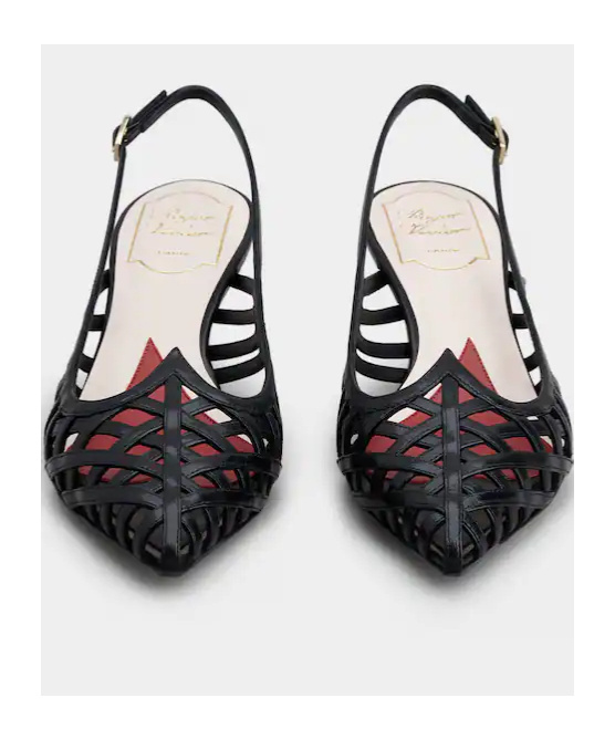 Roger Vivier Weave High Heels With Bare Heels In Black