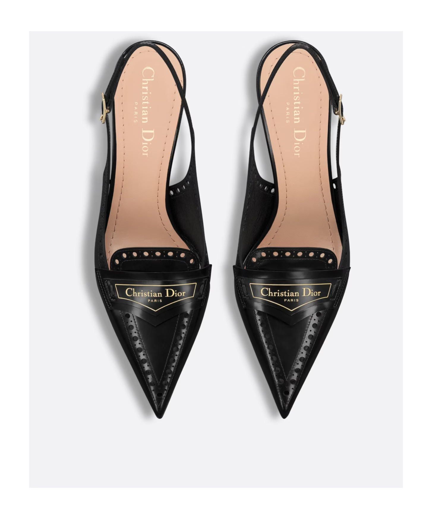 Dior Pointed High-heeled Sandals In Black