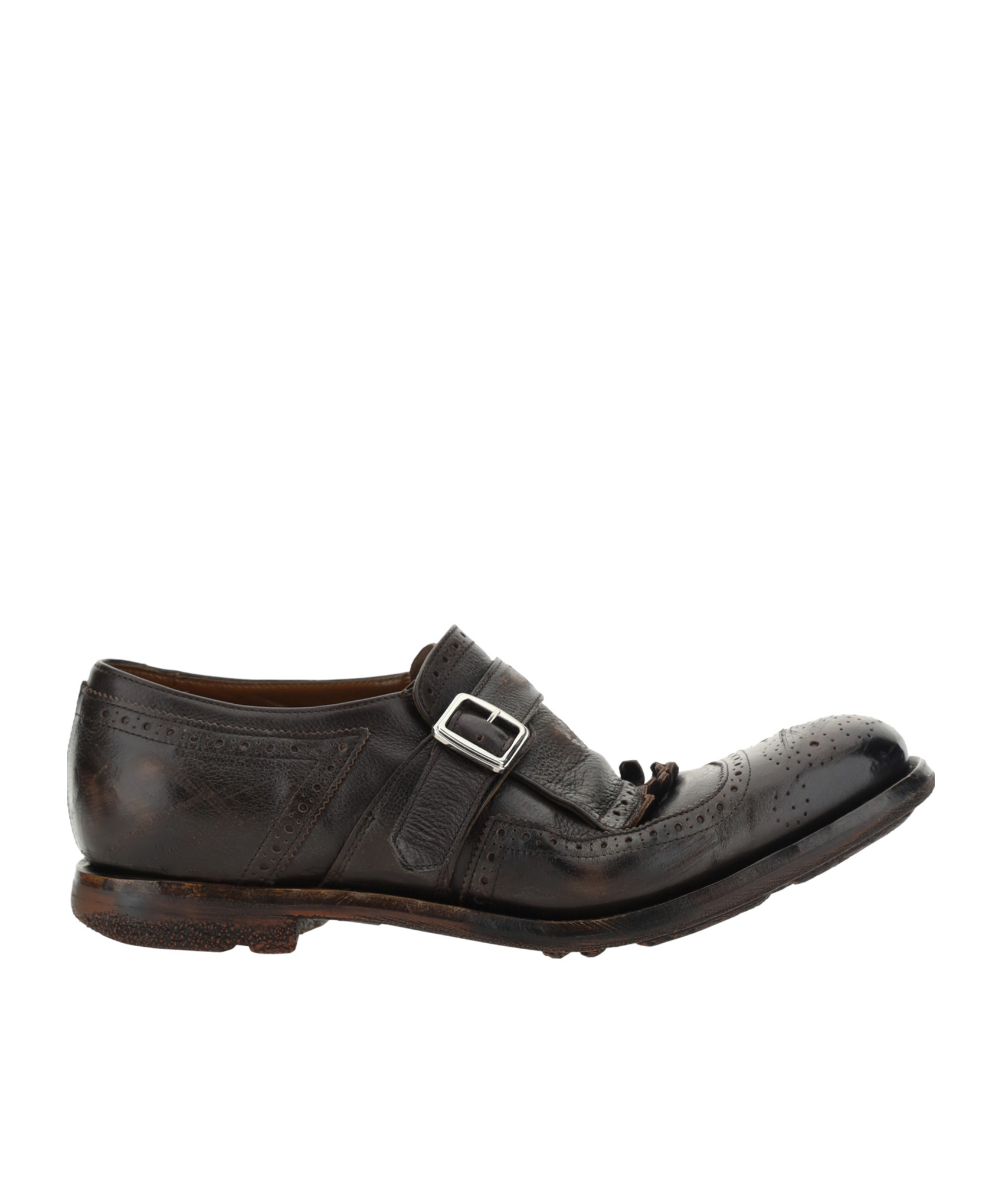 Church's Buckle Detailed Round Toe Loafers In Black