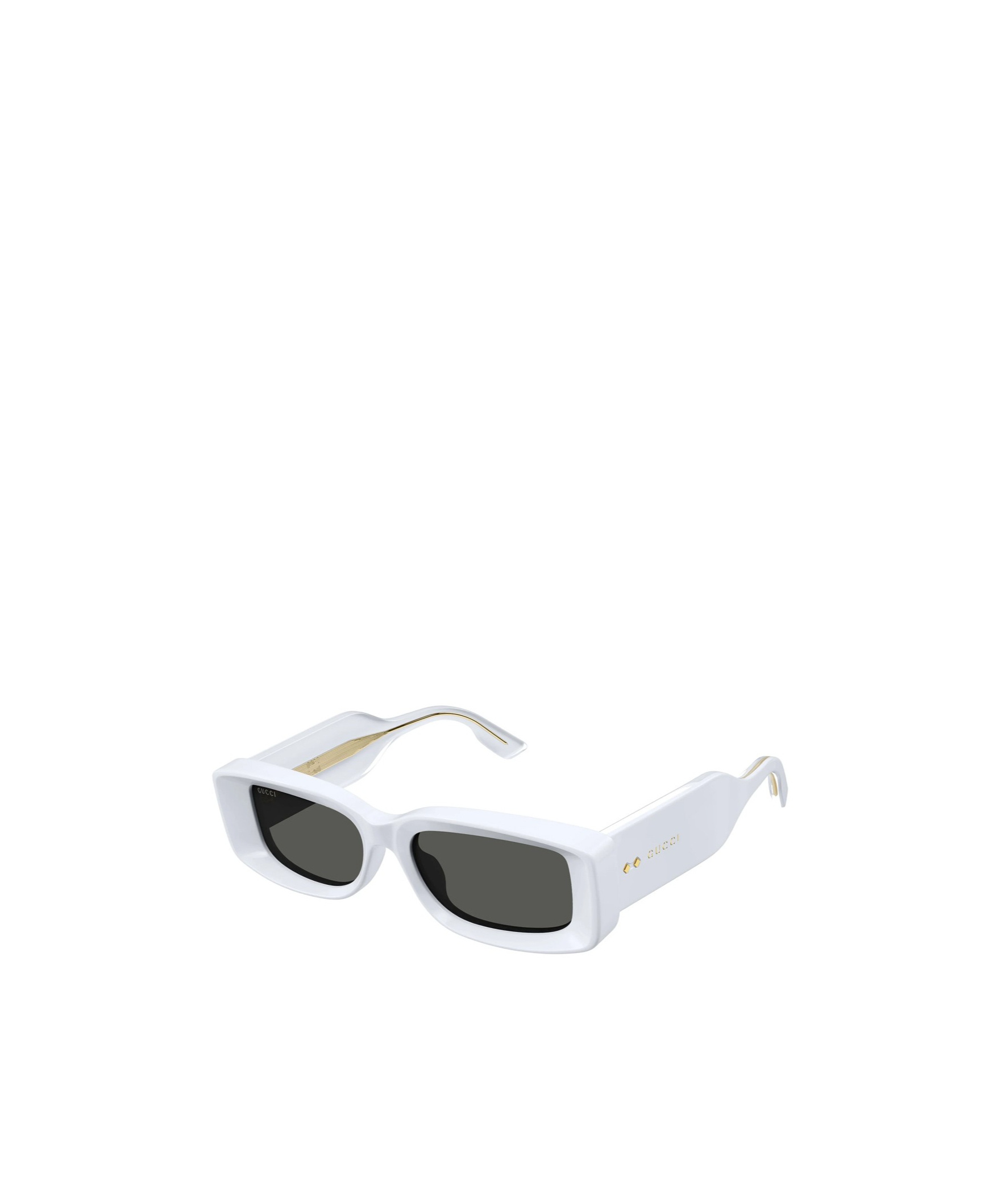Gucci Womens White Gg1661s Rectangle-frame Acetate Sunglasses In Black