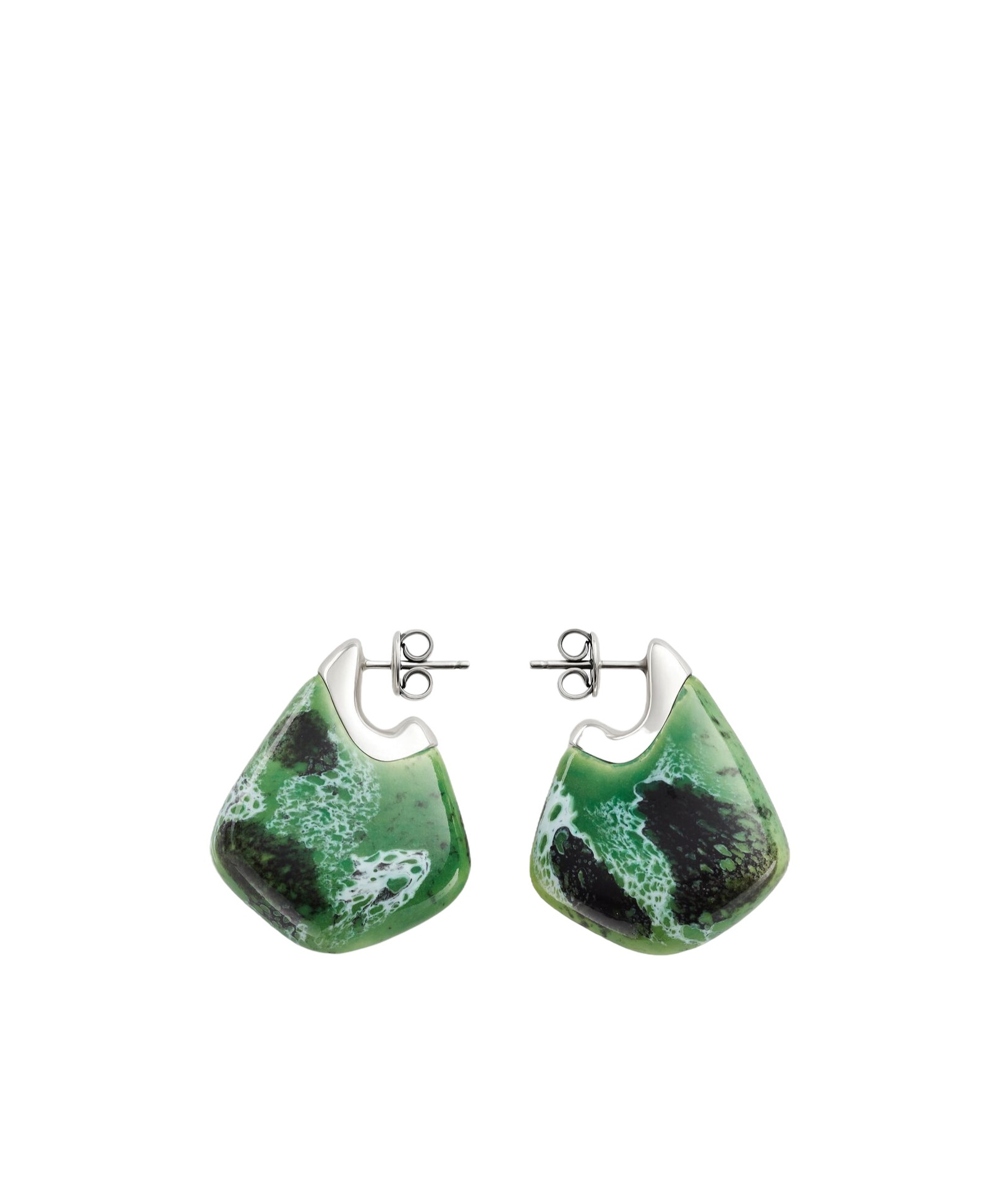 Bottega Veneta Butterfly Needle Earrings In Green
