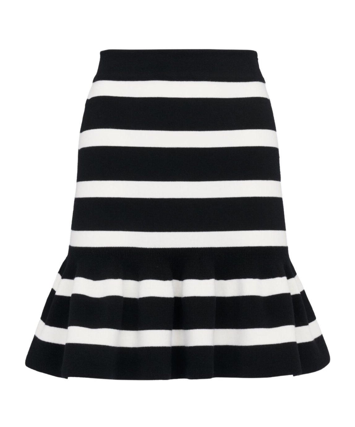Alexander Mcqueen Striped Mini Skirt In Black