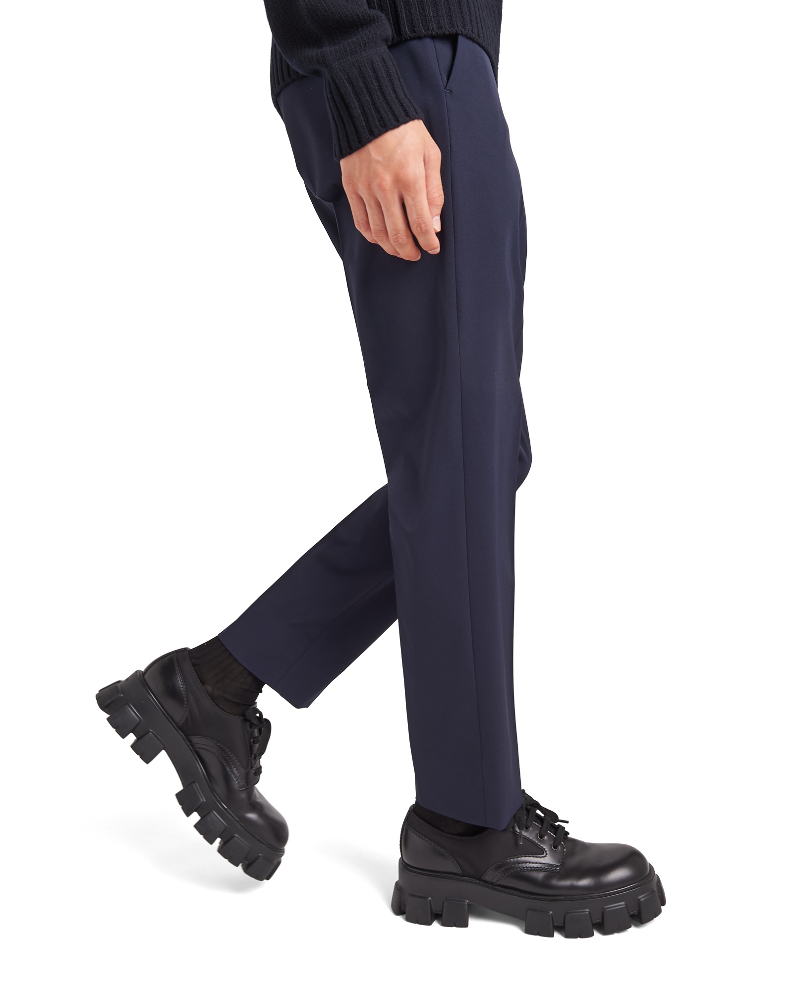 Prada Mens Blue Slim-fit Straight-leg Woven Trousers In Blue