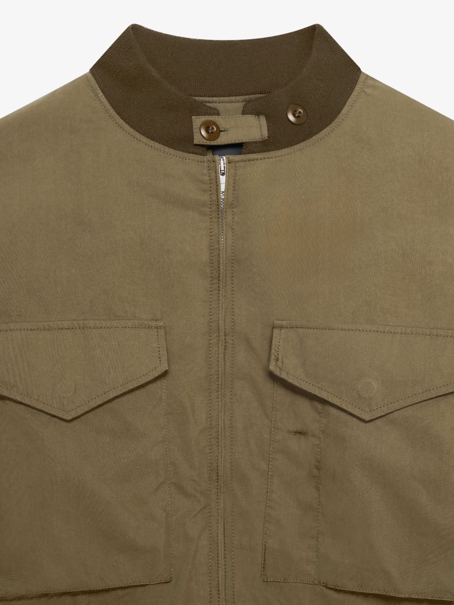 Givenchy Cropped Bomber Jacket In Green
