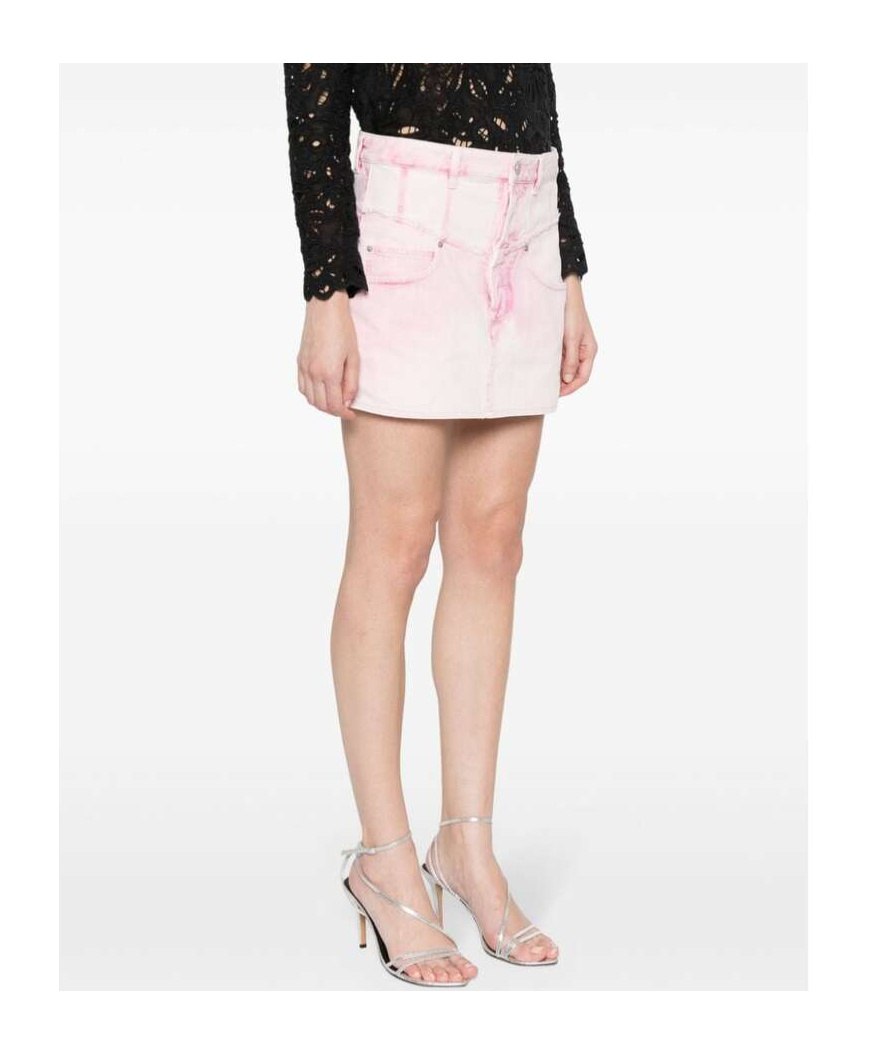 ISABEL MARANT FRINGED DENIM SKIRT
