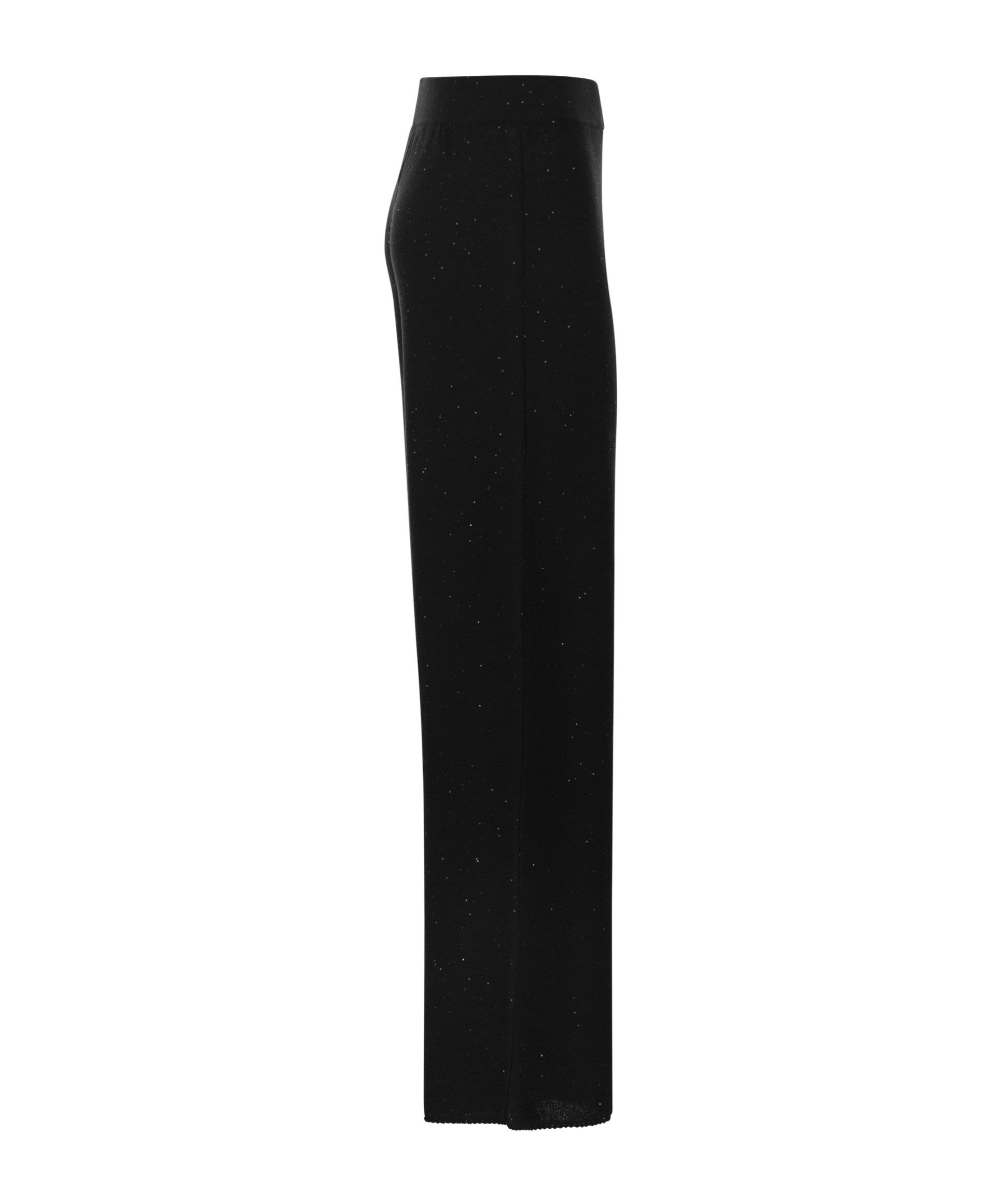 Fabiana Filippi Satin Trousers Loose Pockets In Black