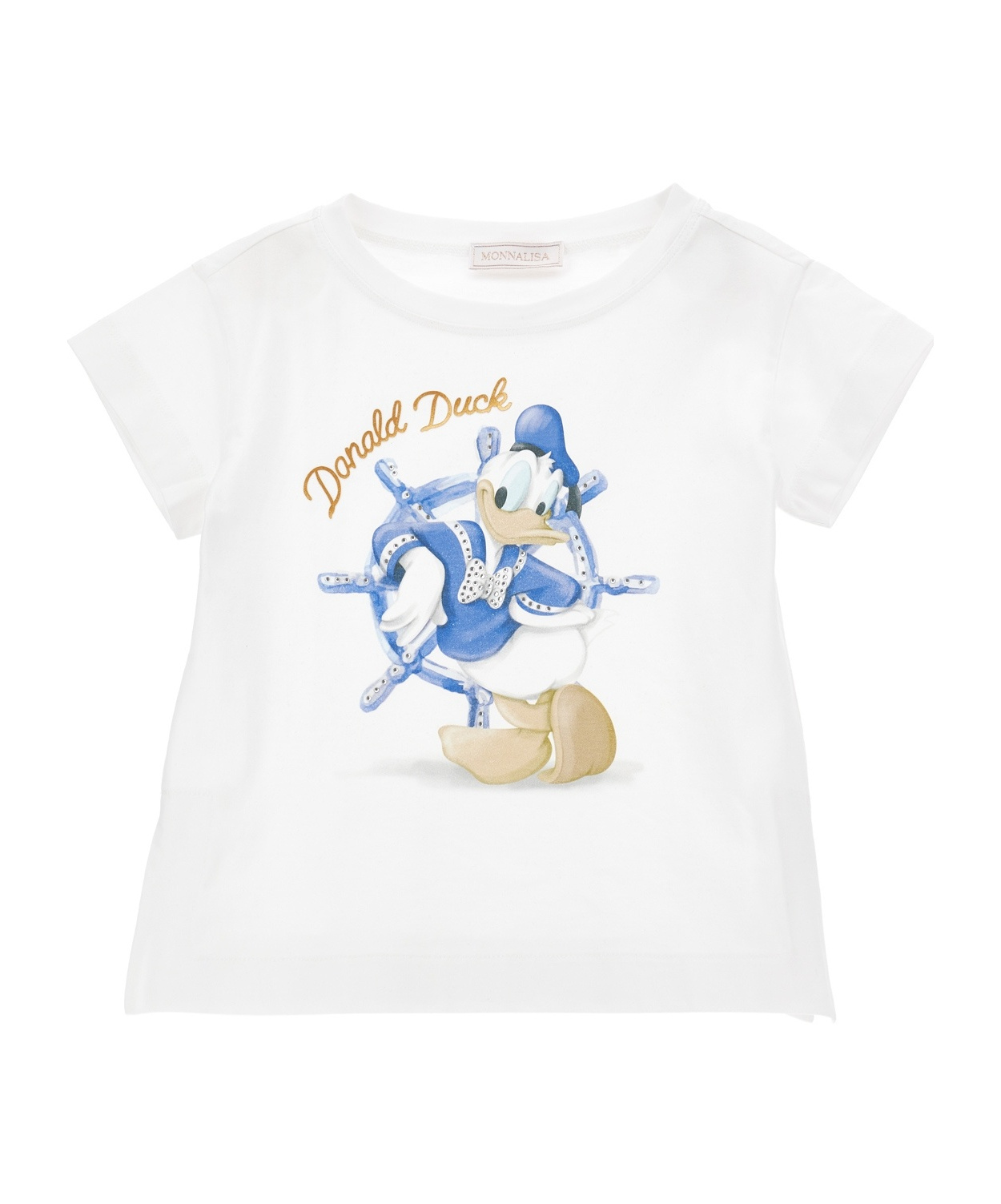 Monnalisa Graphic-print Rhinestone-embellished T-shirt In White