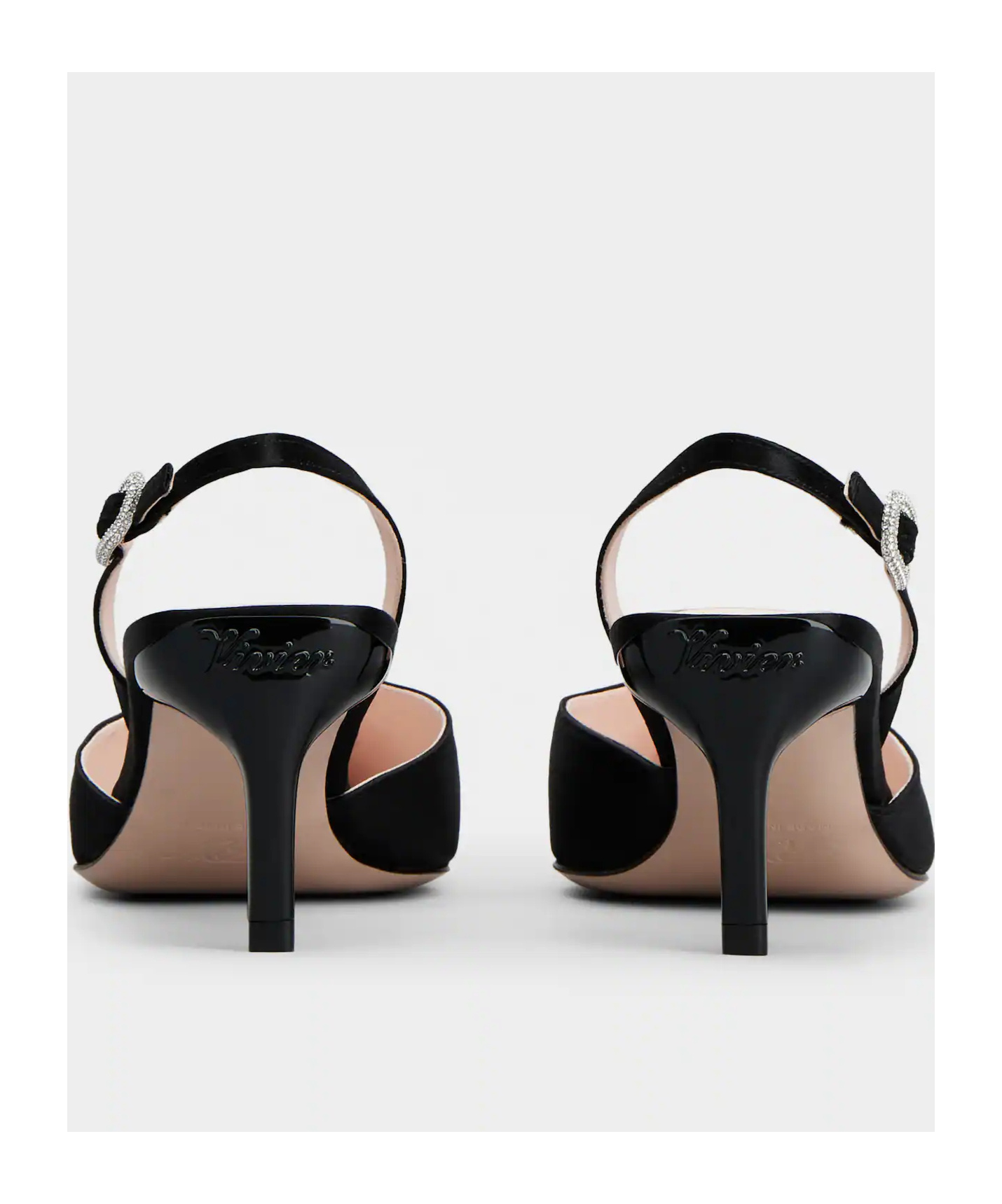 Roger Vivier 55mm Dorsay Satin Slingback Pumps In Black